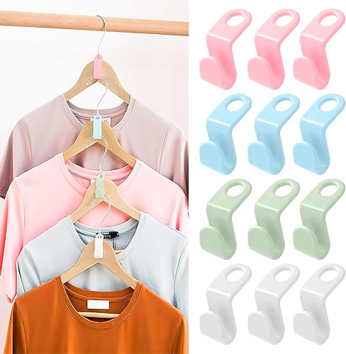 50 ganchos para colgar ropa para ahorrar espacio, ganchos apilables para colgar ropa, artículos esenciales de primera calidad para dormitorio