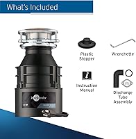 Vista 5 de Basurero InSinkErator con cable de alimentación, 1/2 hp.