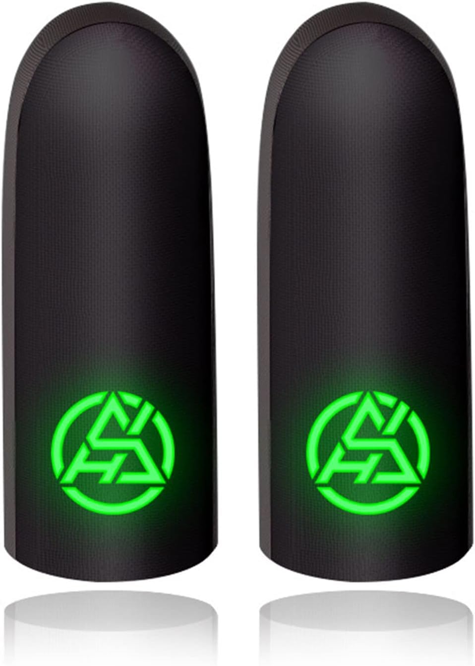 2 guantes negros para la punta de los dedos para juegos, a prueba de sudor, antideslizantes, transpirables, para juegos móviles, agarre para juegos, alivio del dolor, dedos de juegos para teléfonos