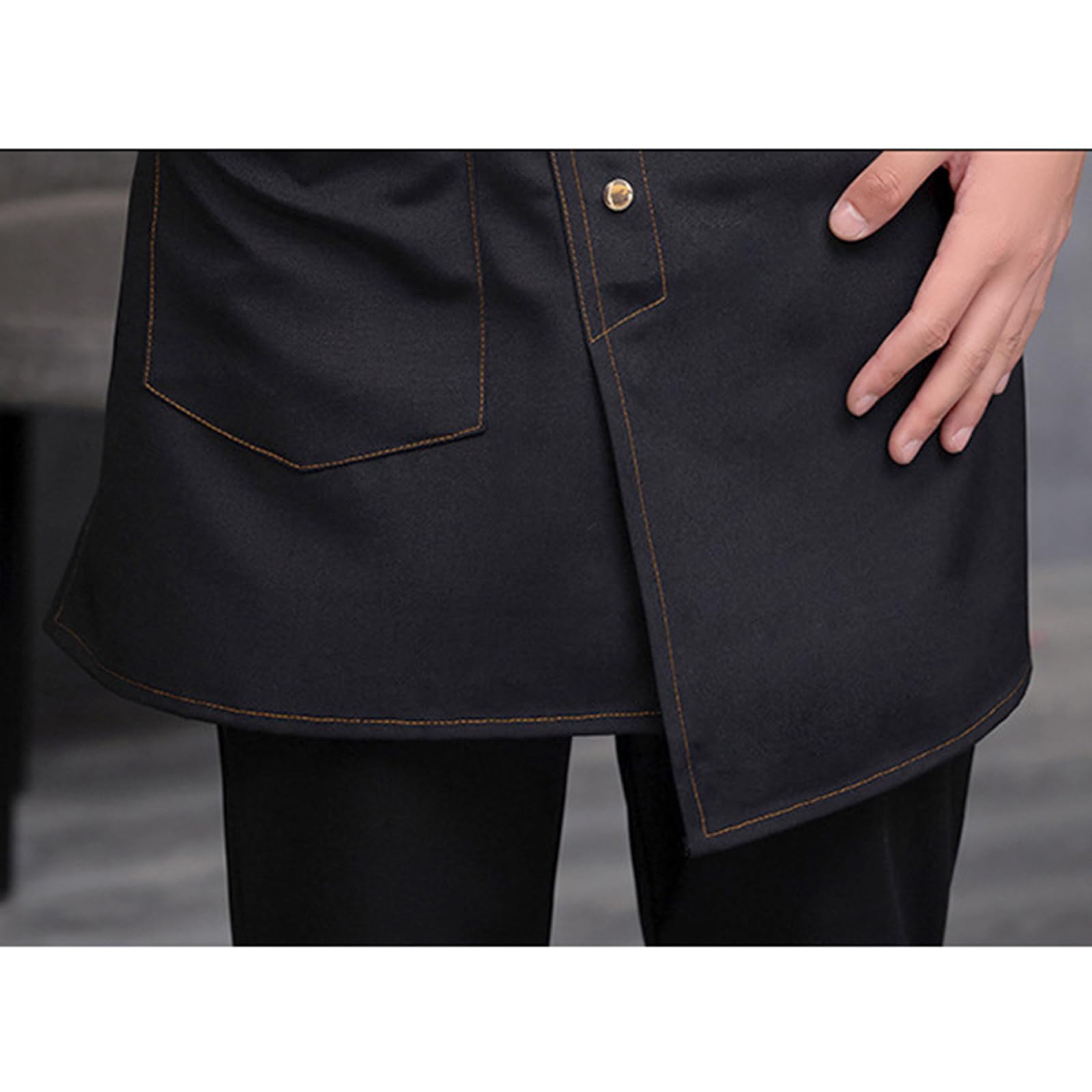 Delantal ajustable e impermeable para hombre y muj Paquete de 2 delantales impermeables con pierna dividida y bolsillos, lazos de cintura larga, multicolor