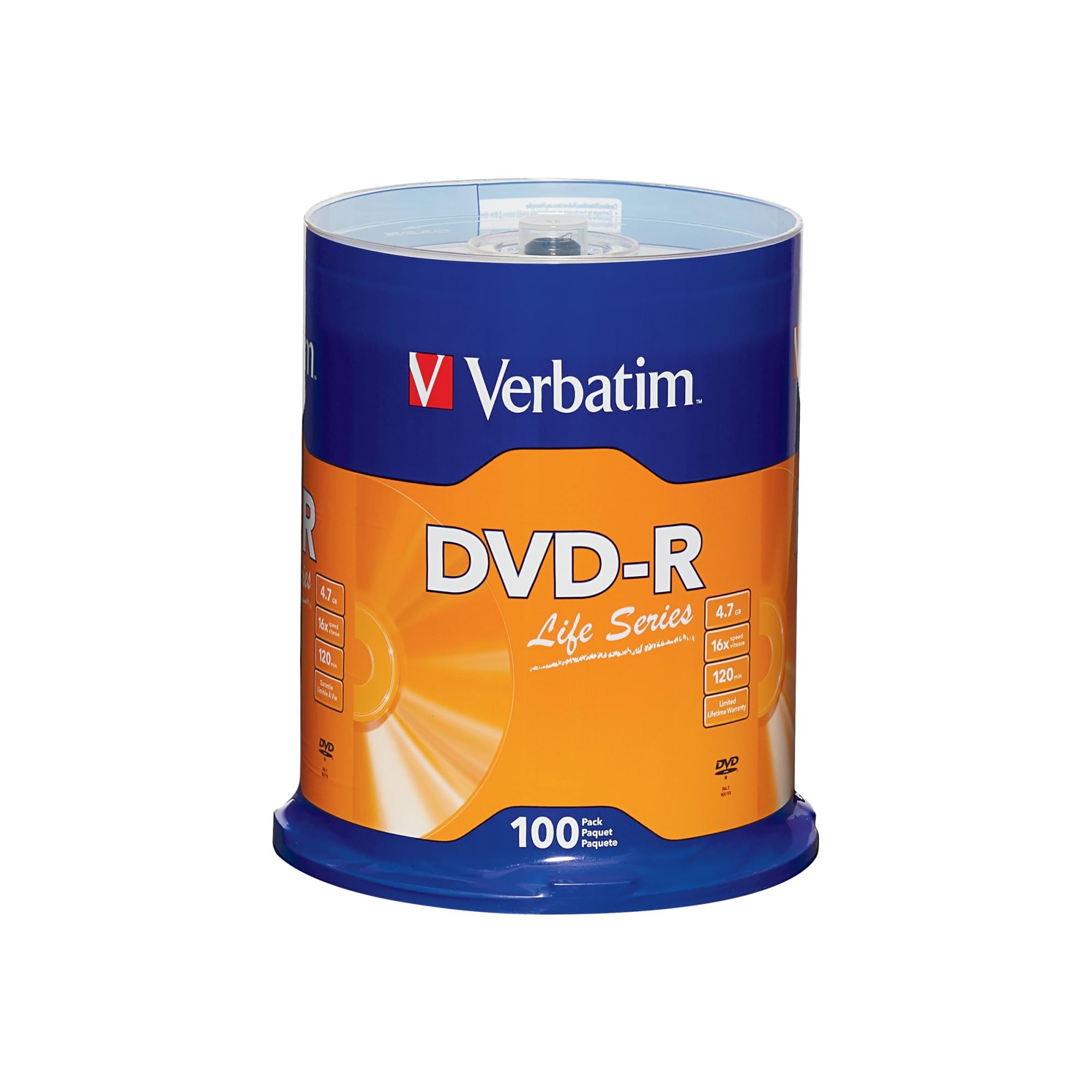Amazon.com: Verbatim® Life Series DVD-R Disc Spindle, Pack of 100