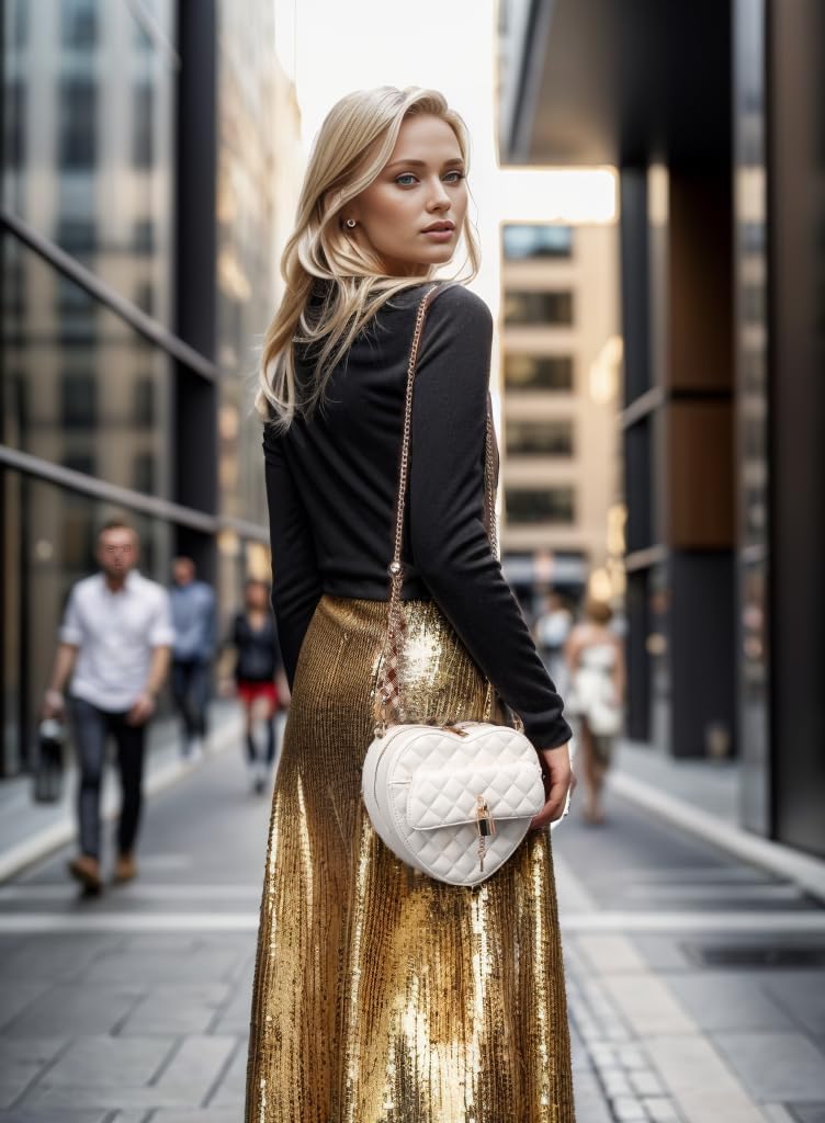 lola mae Heart Shape Crossbody Purse for Women – Cute Valentine’s Gift Handbag, Zip-Around Shoulder Bag for Teens - Image 3