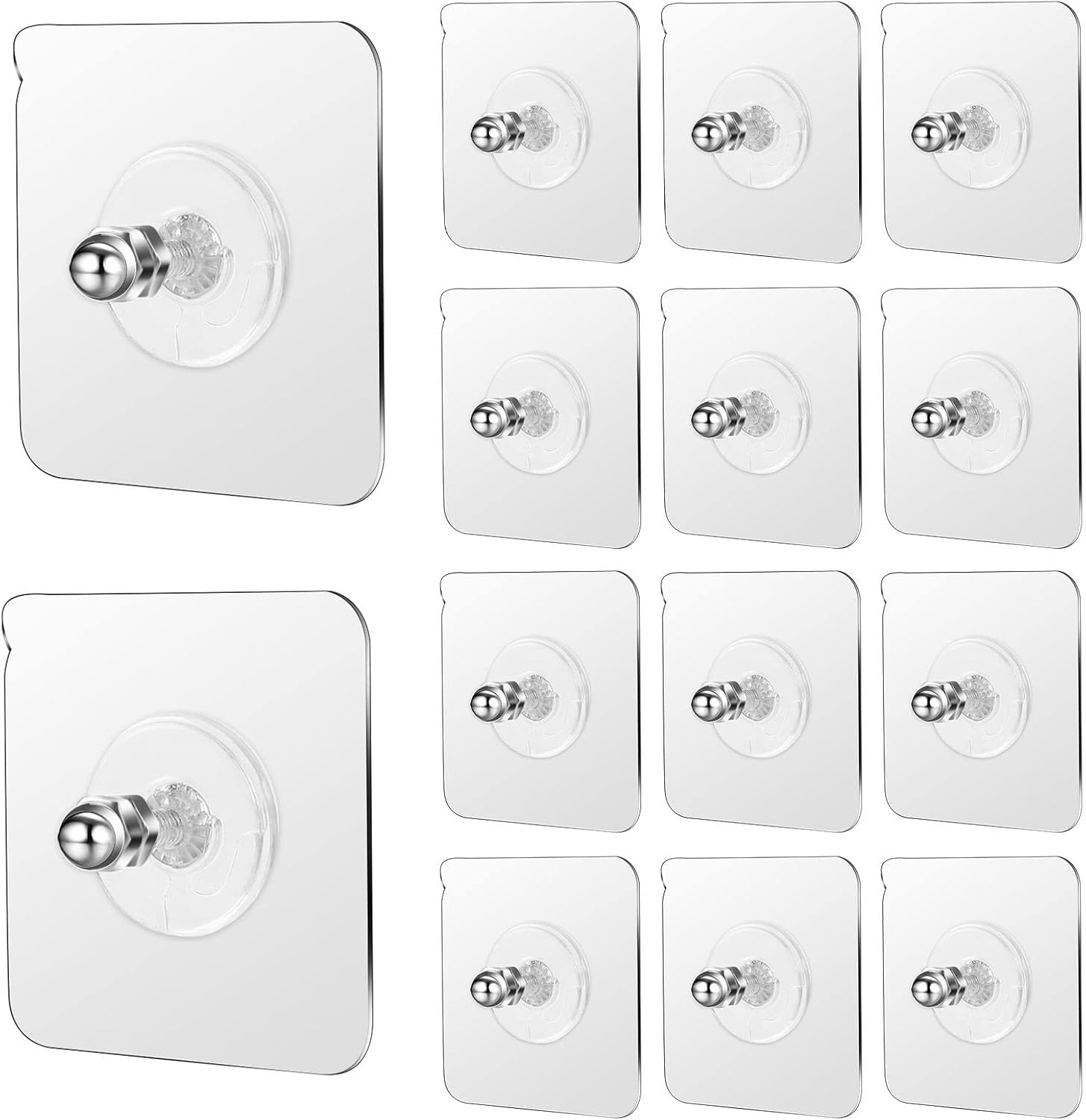 14 PCS SelfAdhesive Hooks,Waterproof Picture Hanging Hooks,Wall