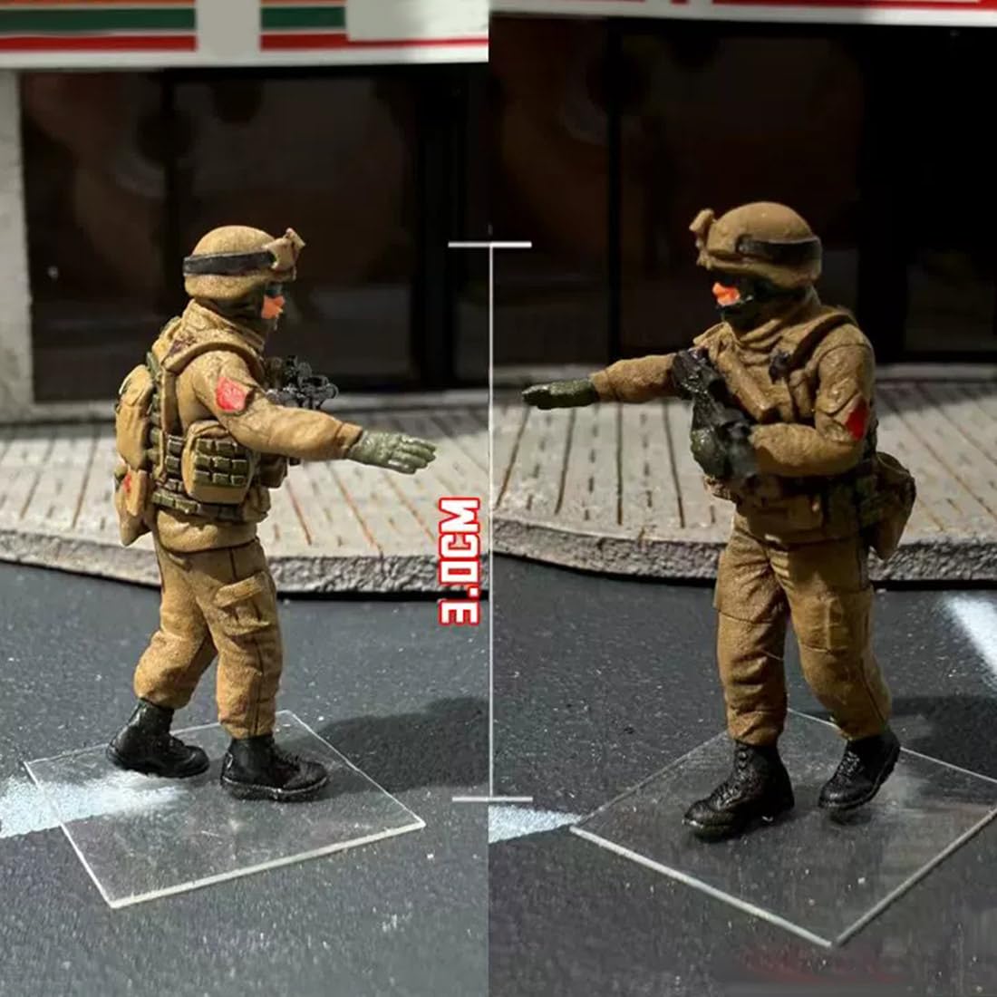 XKlemBauklode Speziell Streitkräfte Actionfiguren Modellbau im Maßstab 1:64, Miniatur Militär Realistischen Army Figuren, Rollenspiele