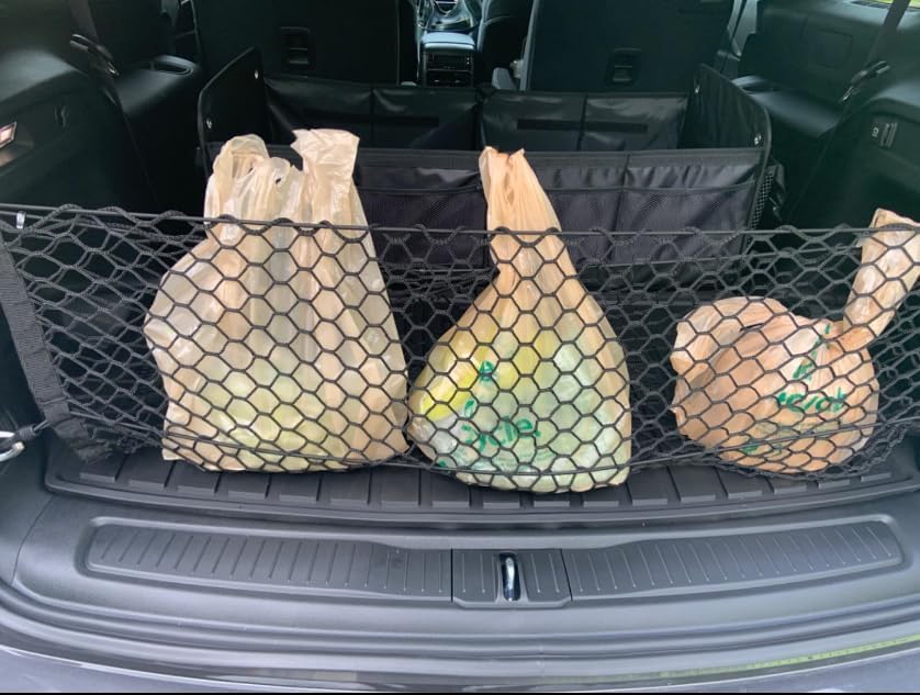 Miniatura 6 de Red de carga organizadora de maletero trasero para Jeep Grand Cherokee L (7 asientos) 2021-2024  Red de carga estilo sobre para SUV  Organizador de