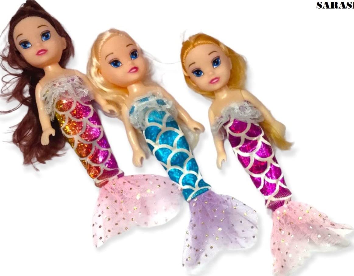 SARASI Mermaid Doll, Foldable Arms & Legs [Multicolor, Pack 3] (B0BHTMCLV4) Amazon Price History, Amazon Price Tracker