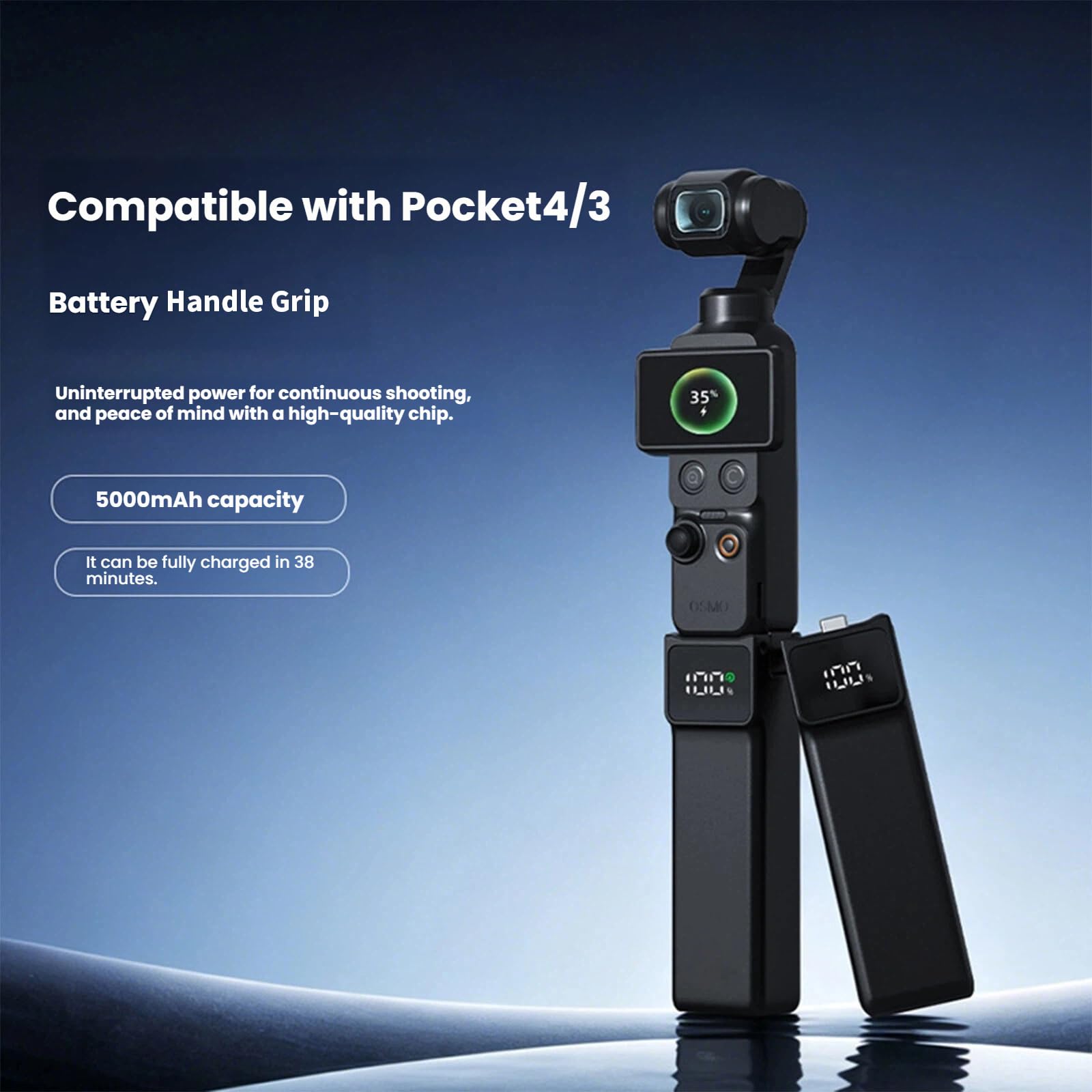 Amazon | SZZCNOX バッテリーハンドル DJI Osmo Pocket 4/Pocket 3