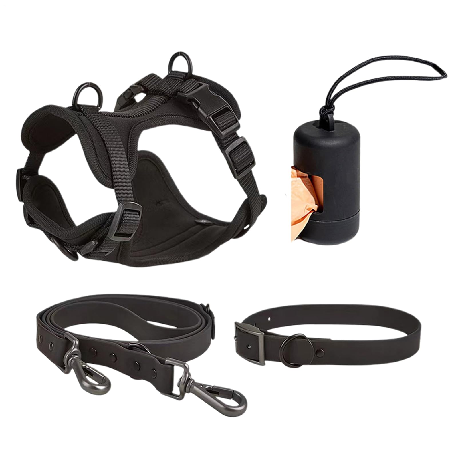 Juego de arneses para Perros para Perros de tamaño Mediano,Juego de arneses para para de tamaño pequeño | Arnés para sin tirones - de Cables con arnés para Mascotas sin Tiro