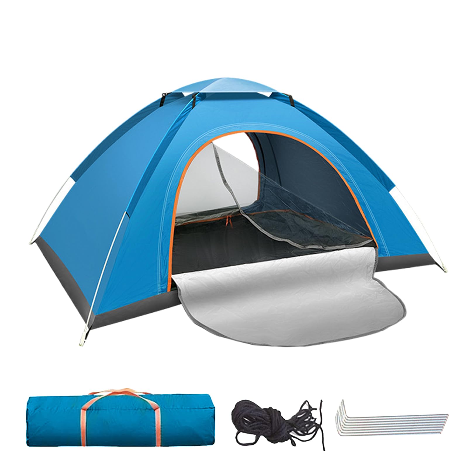 Tenda da campeggio per esterni | Tenda a cupola portatile familiare - Protezione solare 2 persone con porta in rete anti-UV impermeabile per attività all'aperto
