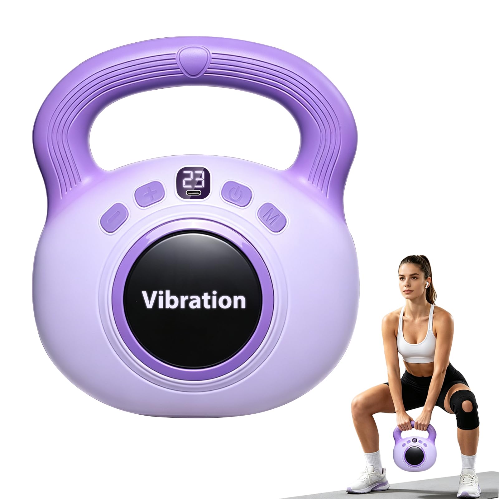 Kettlebell Vibrante Elettrico 1,4 kg con Livelli Regolabili