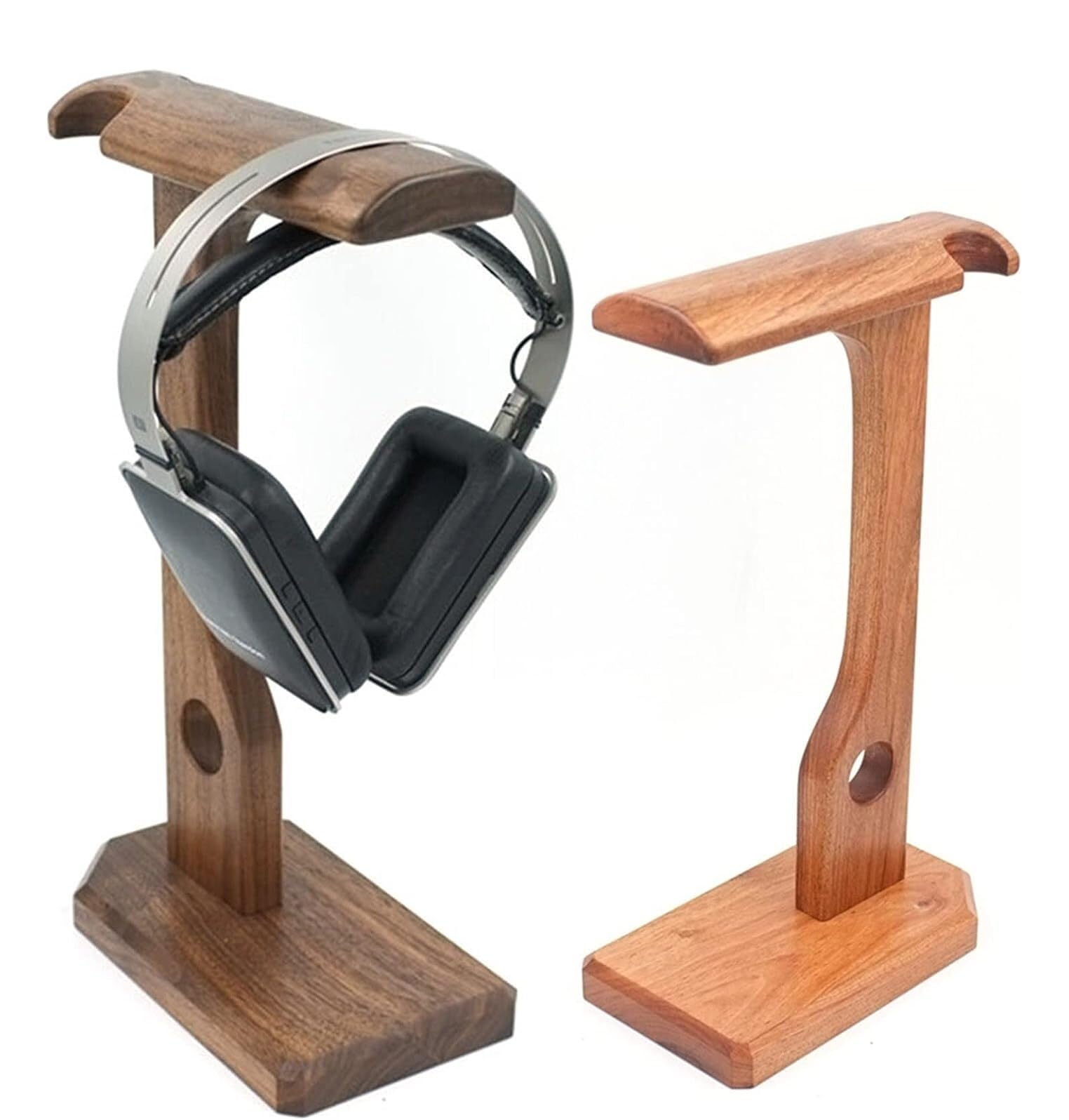 Gaming Accessori Supporto per Cuffie in Legno Noce Palissandro Rosso Pera Fiore Espositore per Cuffie Supporto per Cuffie Stand Over-Ear da Gioco(C)