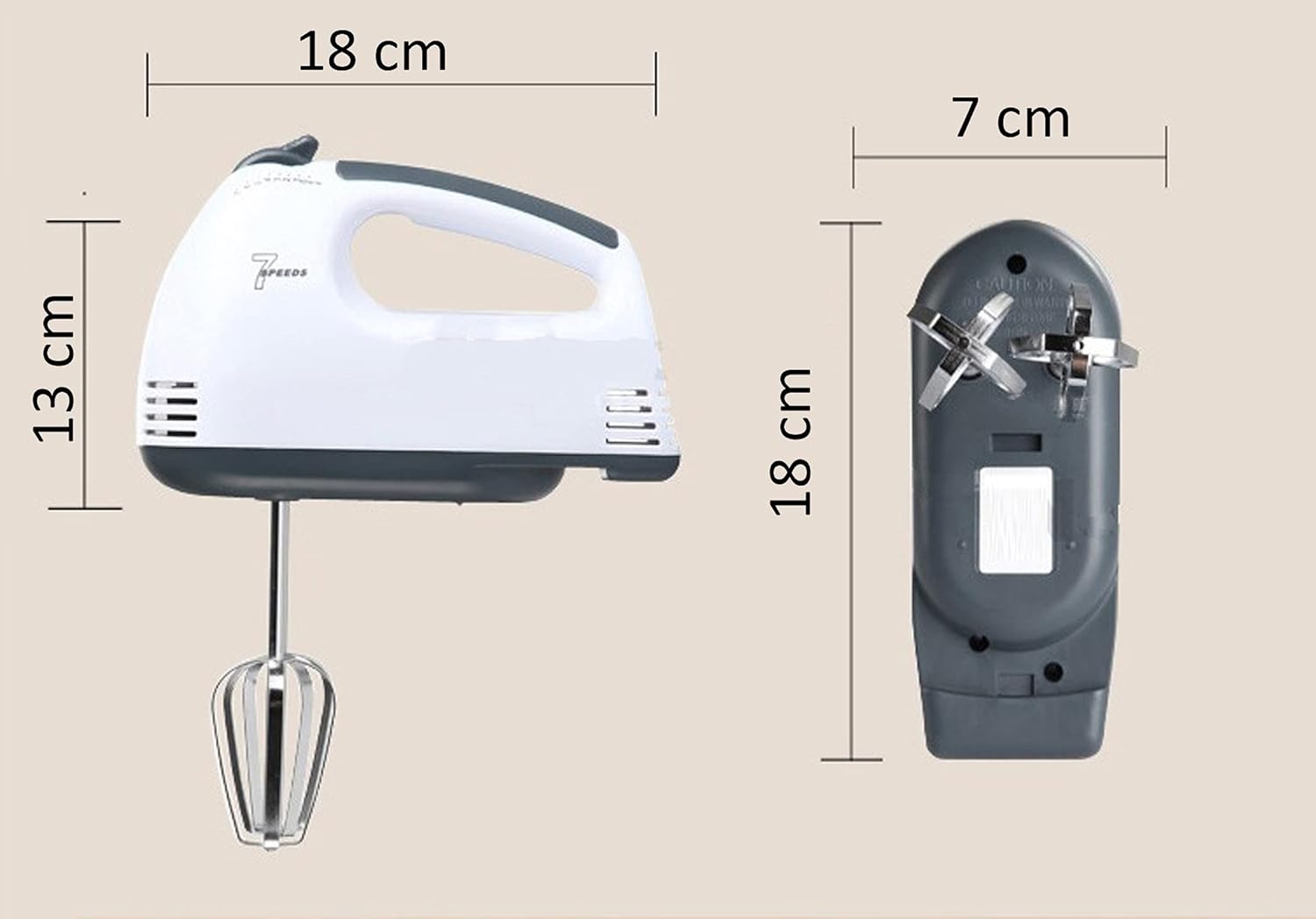 ARURA (LABEL) Electric Hand Mixer | Hand Blender | Egg Beater | Cake Maker | Beater Cream Mix | Food Blender | Beater for Kitchen - 260W (Random Color) 9 61V HLLRwsS. SL1500