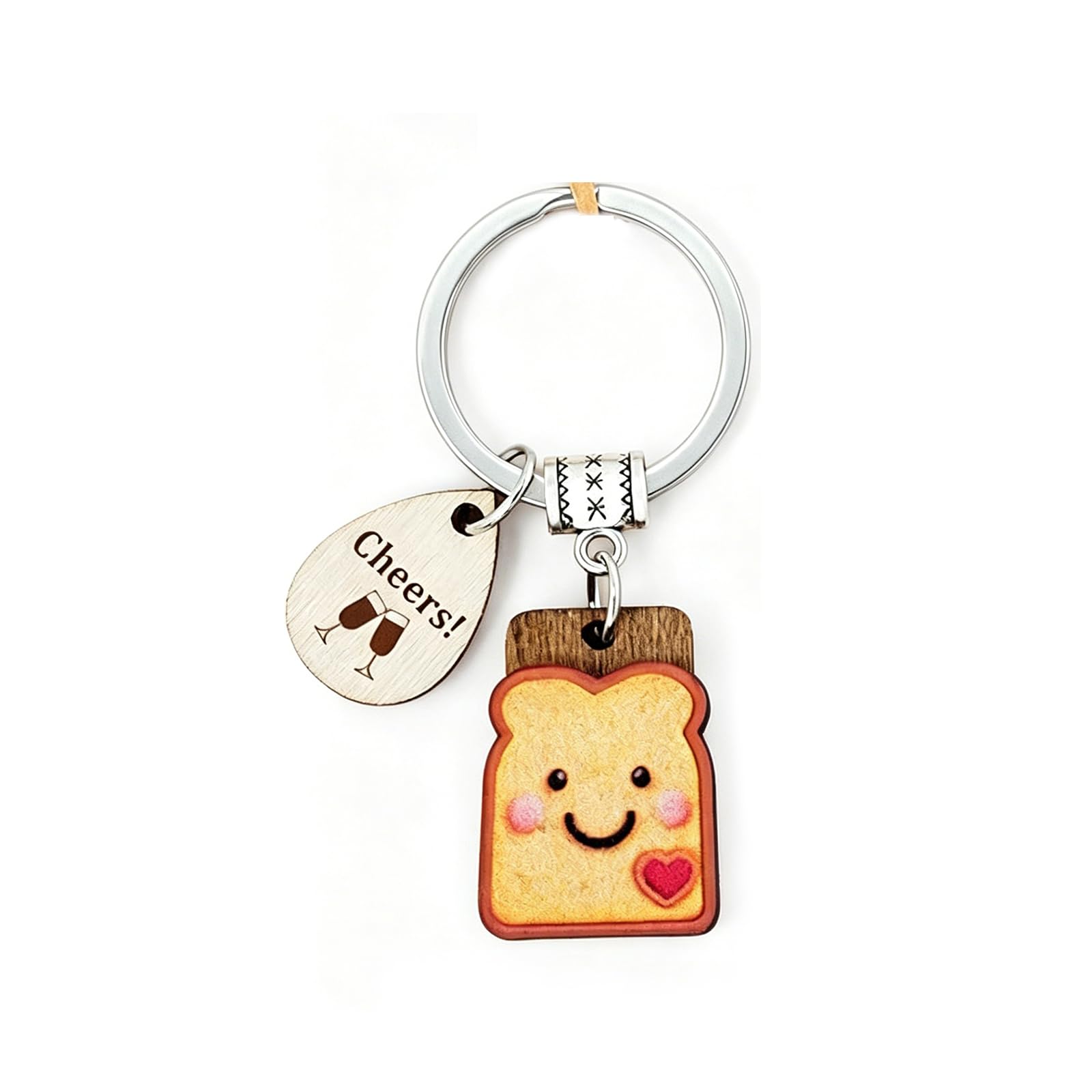 1 PCS House Warming Gifts ,New Home Gift ,New Home Keyring, Funny Toast Keyring For House Warming Cute Ornament For Couples Women Men, Families, Companion, Colleagues ,Friend, Housewarming The Gift