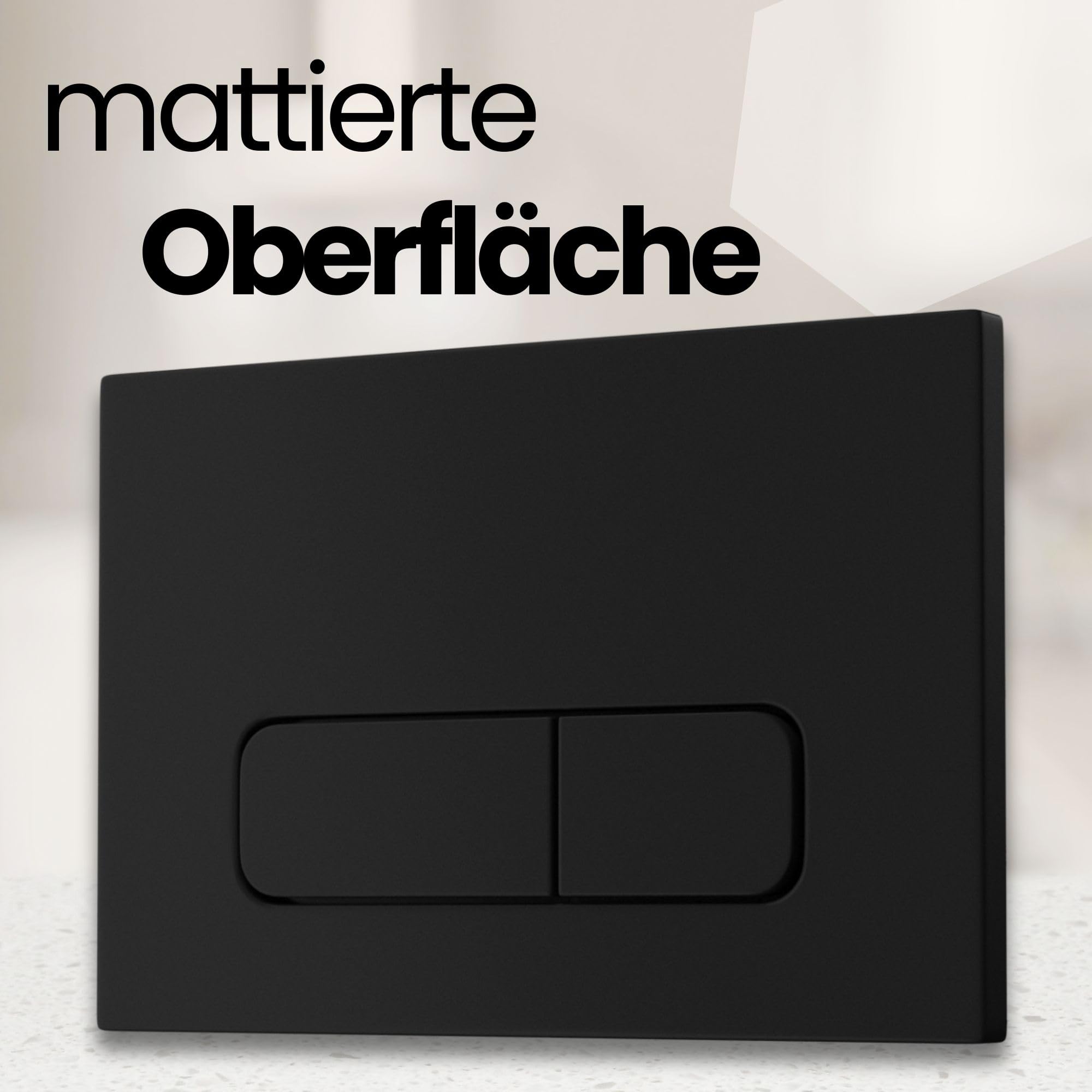 Plaque de déclenchement noir mat - Compatible avec la série SIGMA de Geberit, Duofix UP320 / (111300005) - Plaque de déclenchement 2 quantités