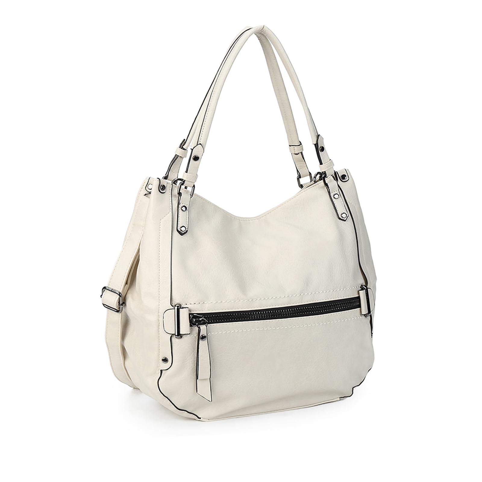 Gladdon Hobo Bags for Women, Ladies Multi Pockets Top Handle Handbags, Vintage Cross-body Shoulder Satchel, Soft Leather Messenger Purse