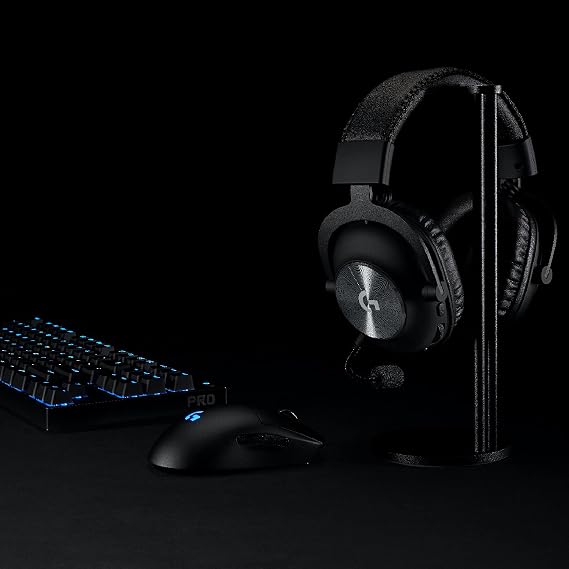Logitech G PRO X Wireless Lightspeed Gaming Headset, Blue VO!CE Mic Filter Tech, 50 mm PRO-G Drivers, DTS Headphone:X 2.0 Surround Sound, Memory Foam, 20+ Hour Battery Life - Black