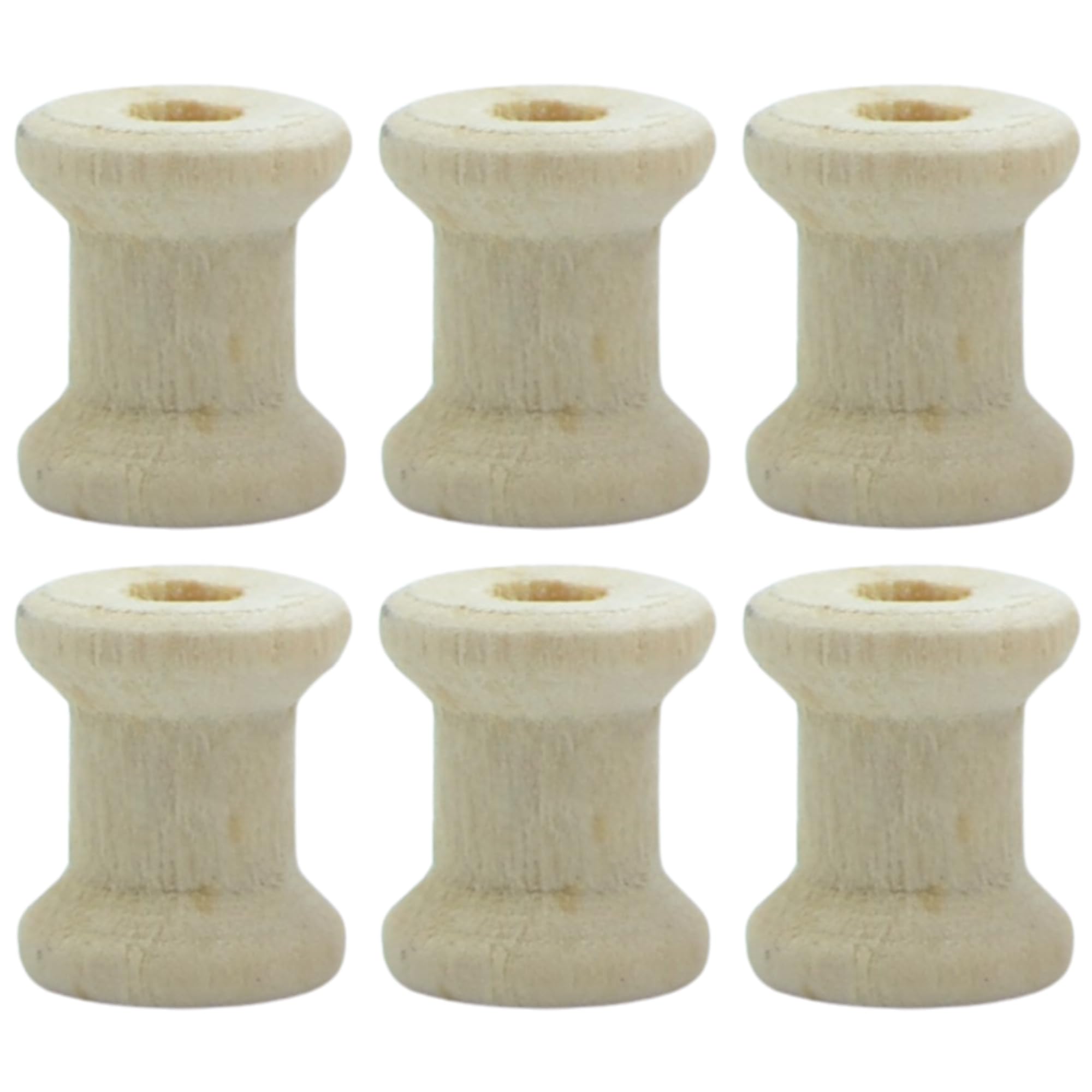 celloexpress 10mm x 13mm Natural Wooden Spools Empty Bobbins - Thread Ribbon Reel Sewing Stitching Crafts (Pack of 50) โ image 1