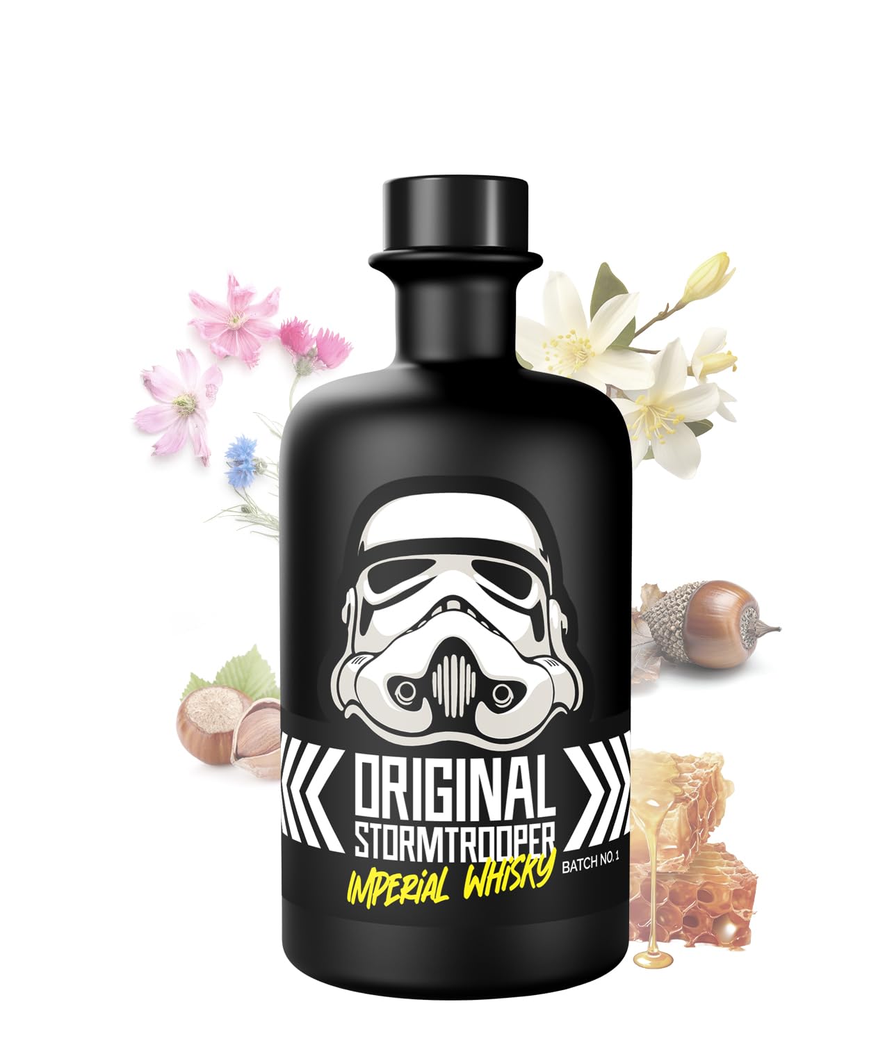 Original Stormtrooper Imperial Whisky, Limitierte Edition, Batch No. 1, Schwarze Flasche, Sammlerstück