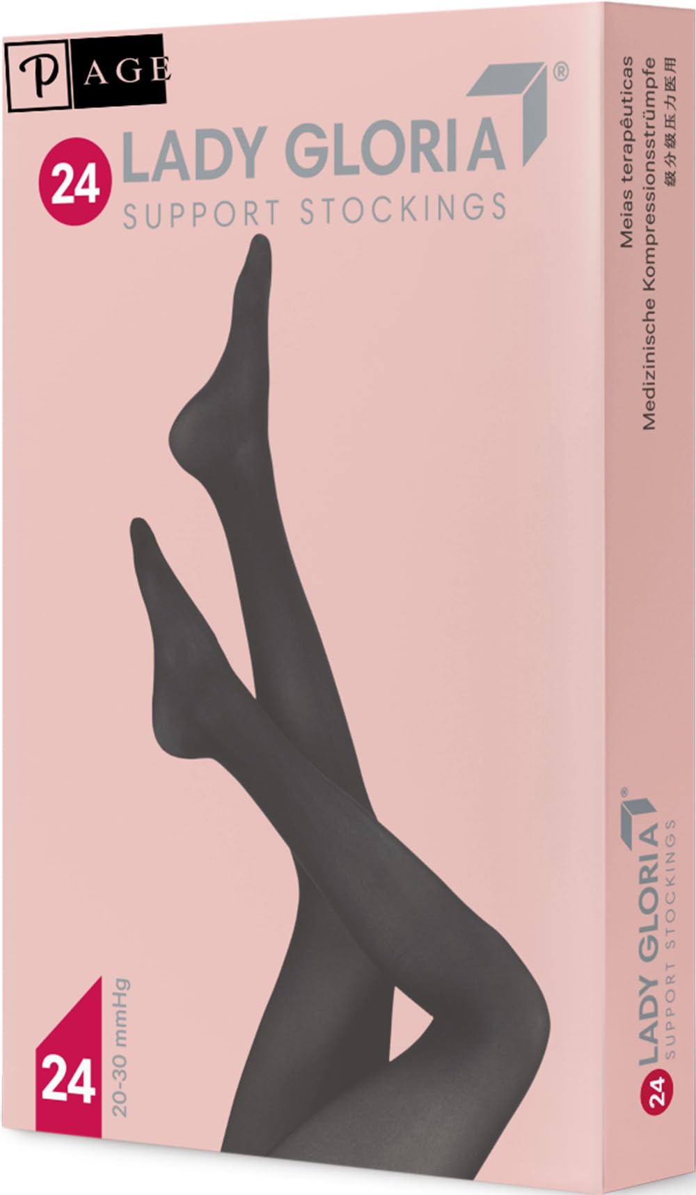 p age Lady Gloria Collant Calibrato a Compressione Graduata 20-30 mmHg, Calze Medicali per Vene Varicose e Gravidanza, Collant Elastiche per Donna Colore Miele,Tg 3