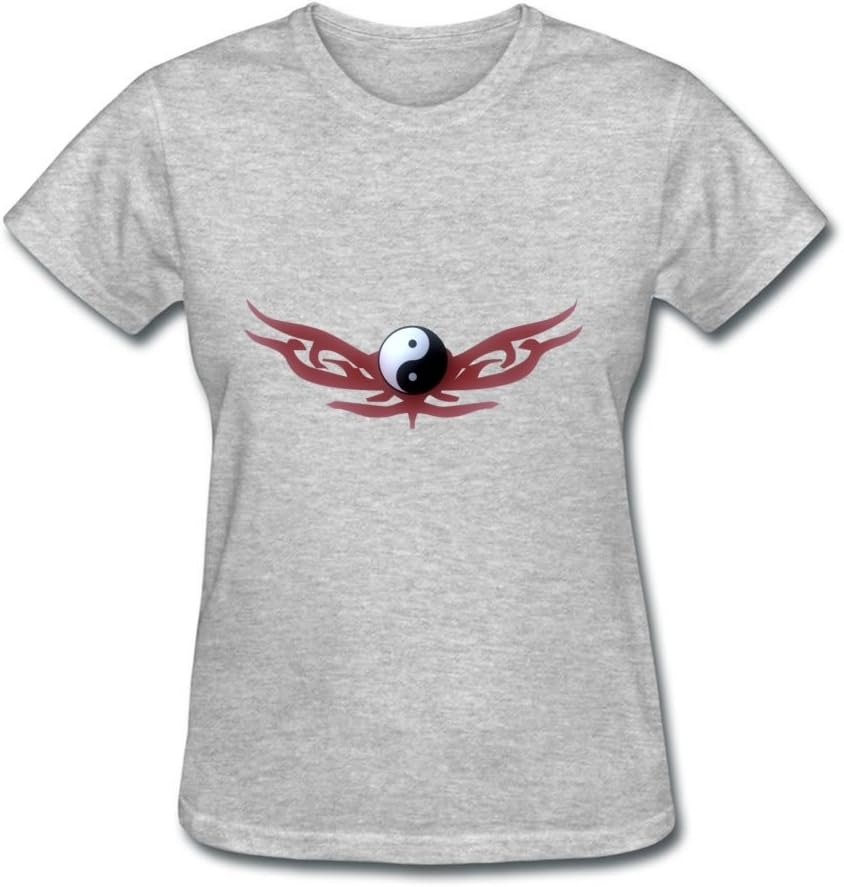 Yin Yang Symbol T'ai Chi Ch'uan Style Personality T-shirt Gray Gray Van Adkins Print