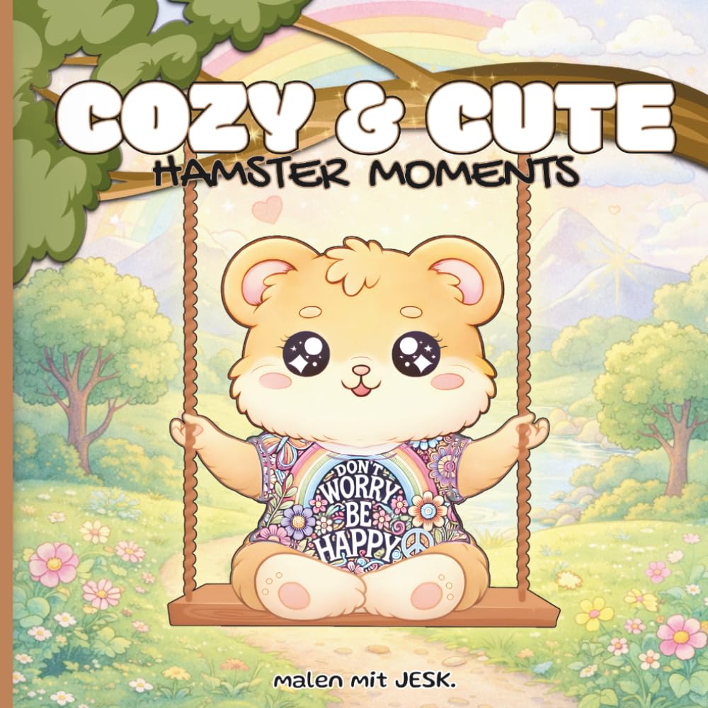 COZY & CUTE Hamster Moments: Süße Goldhamster zum Ausmalen – Entspannendes Malbuch für Kinder, Jugendliche und Erwachsene.