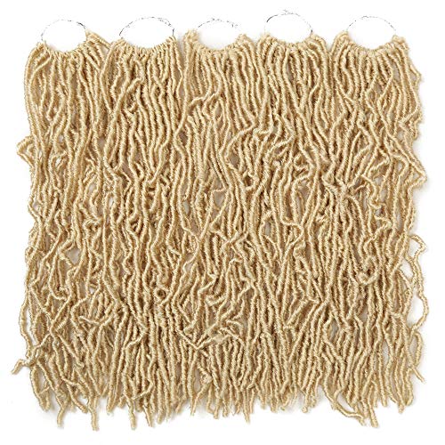 Melody 6 Packs Wavy Faux Locs Crochet Hair For Black Women 21 Strands Crochet Hair Extensions 18 Inches Soft Dreadlock Hair Products(#613)