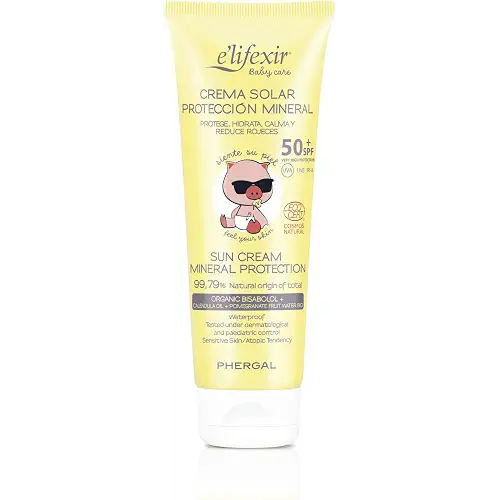Elifexir Baby Care Crema Solar Mineral SPF50 para Bebé y Niño Piel Sensible