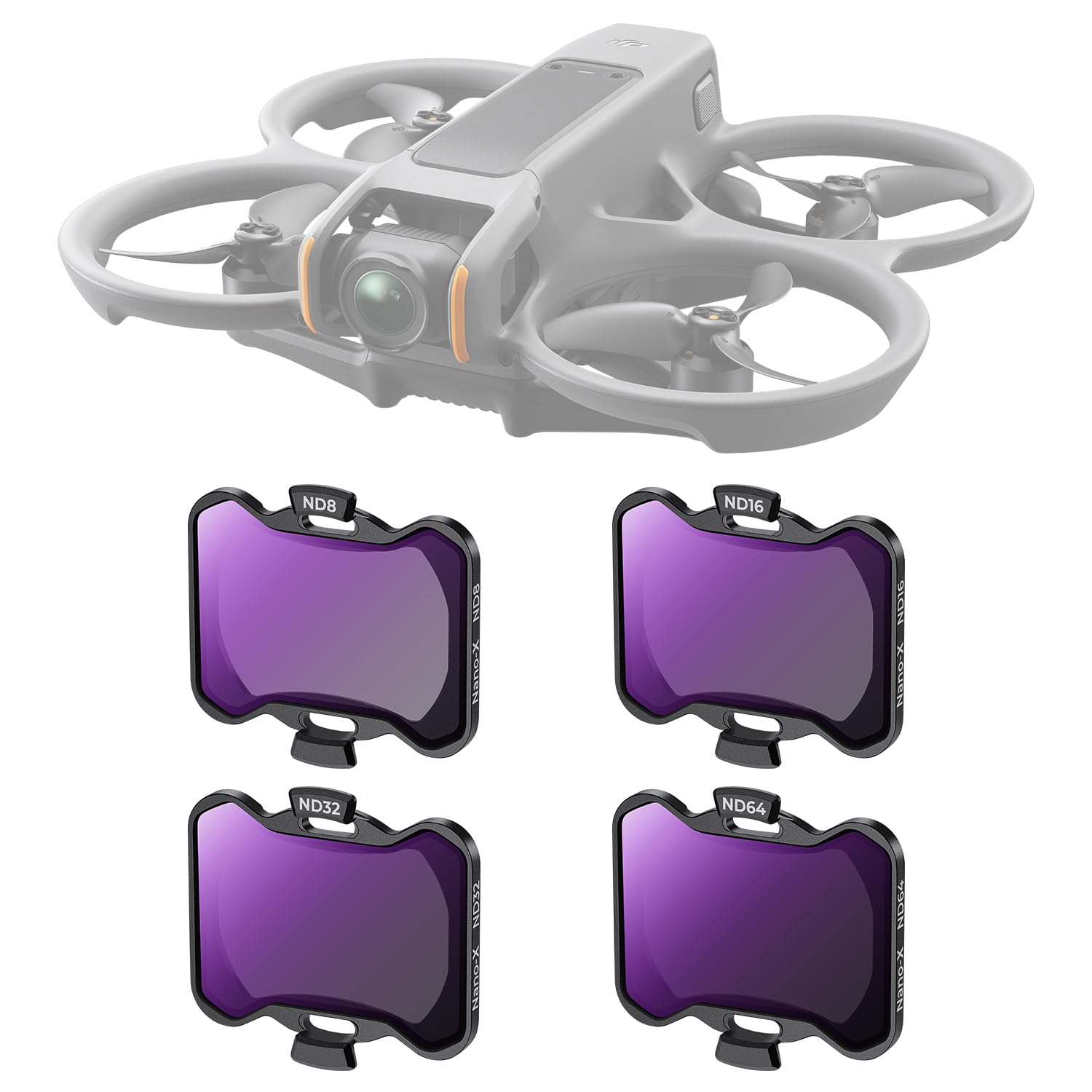 K&F CONCEPT Filtro para Avata 2, Kit de ND Filtro para Avata 2 con ND8, ND16, ND32, ND64 Compatible con dji Avata 2 con 28 Capas Nano Revestimiento