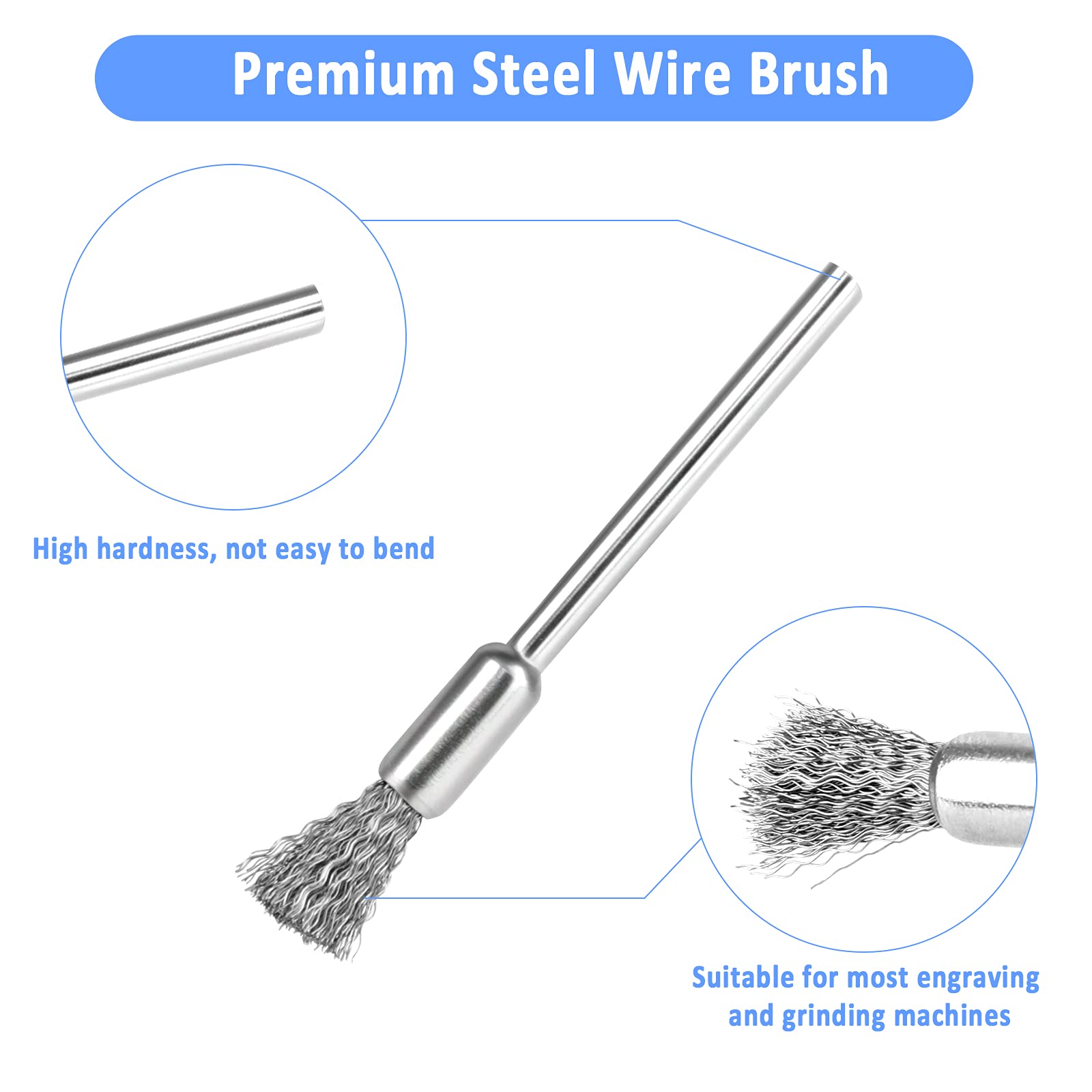 Lot De 15 Brosses Métalliques Pour Perceuse - Acier Inoxydable Argenté, 4.8 Cm | Pour Nettoyer Rouille, Saleté, Polir Métaux