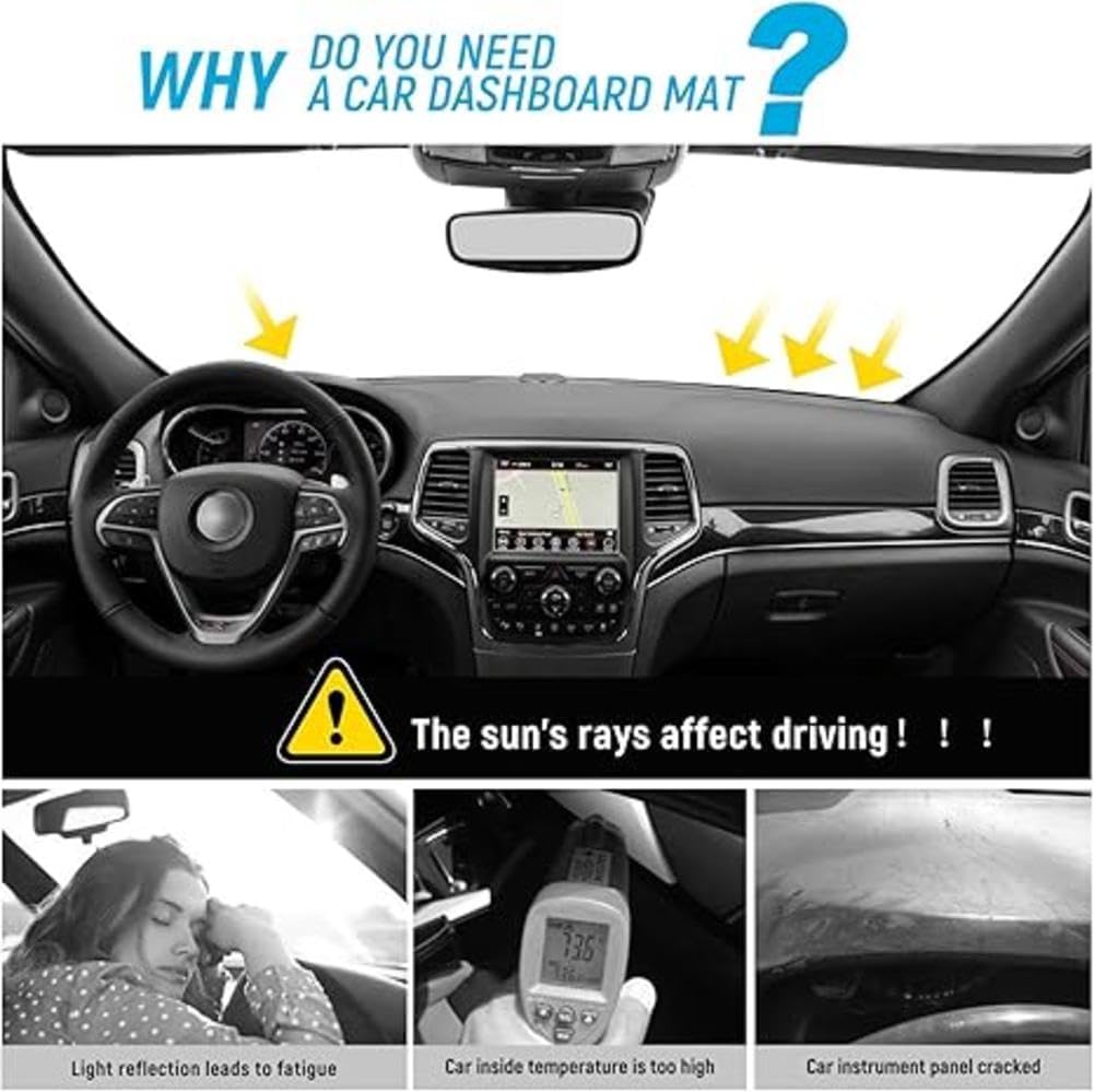 Car Dashboard Mat,for Subaru WRX STI 4th GEN 2015 2016 2017 2018 2019 2020 2021 Sunshade Protective Carpet Dash Mat Dash mat