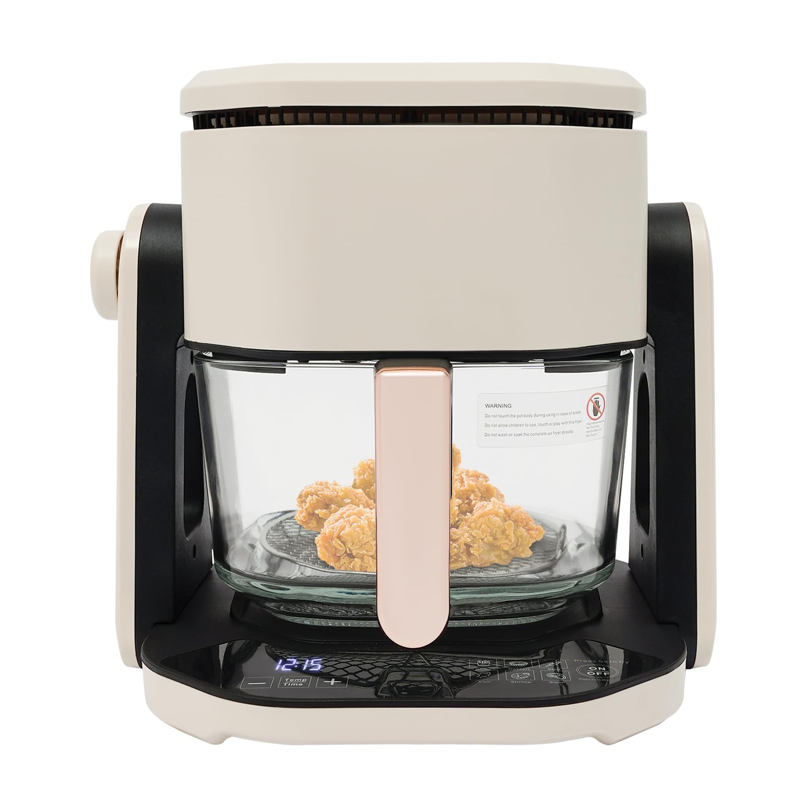 HeißLuftfritteuse 1200W 4.5 L Klimaanlage FräTter Gesundes Kochen für Haushalt & KüChe, GroßEs FassungsvermöGen, Kann Zum Backen und Backen Verschiedener Lebensmittel Verwendet Werden (Weiß)