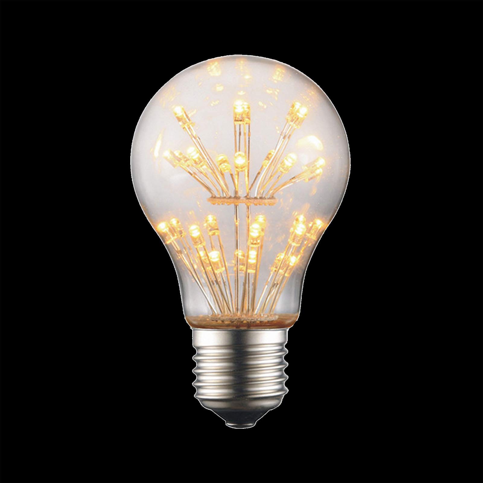 Ampoule LED vintage, ampoule Edison en verre transparent A60, ampoules rétro à base 160 lumens, design industriel, lumière jaune chaude 2300k