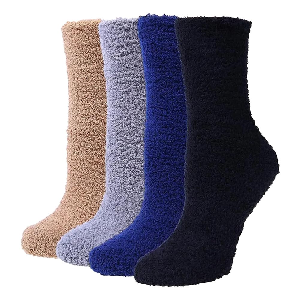 4 pares de calcetines suaves, gruesos y cálidos para mujer, ideales para el invierno