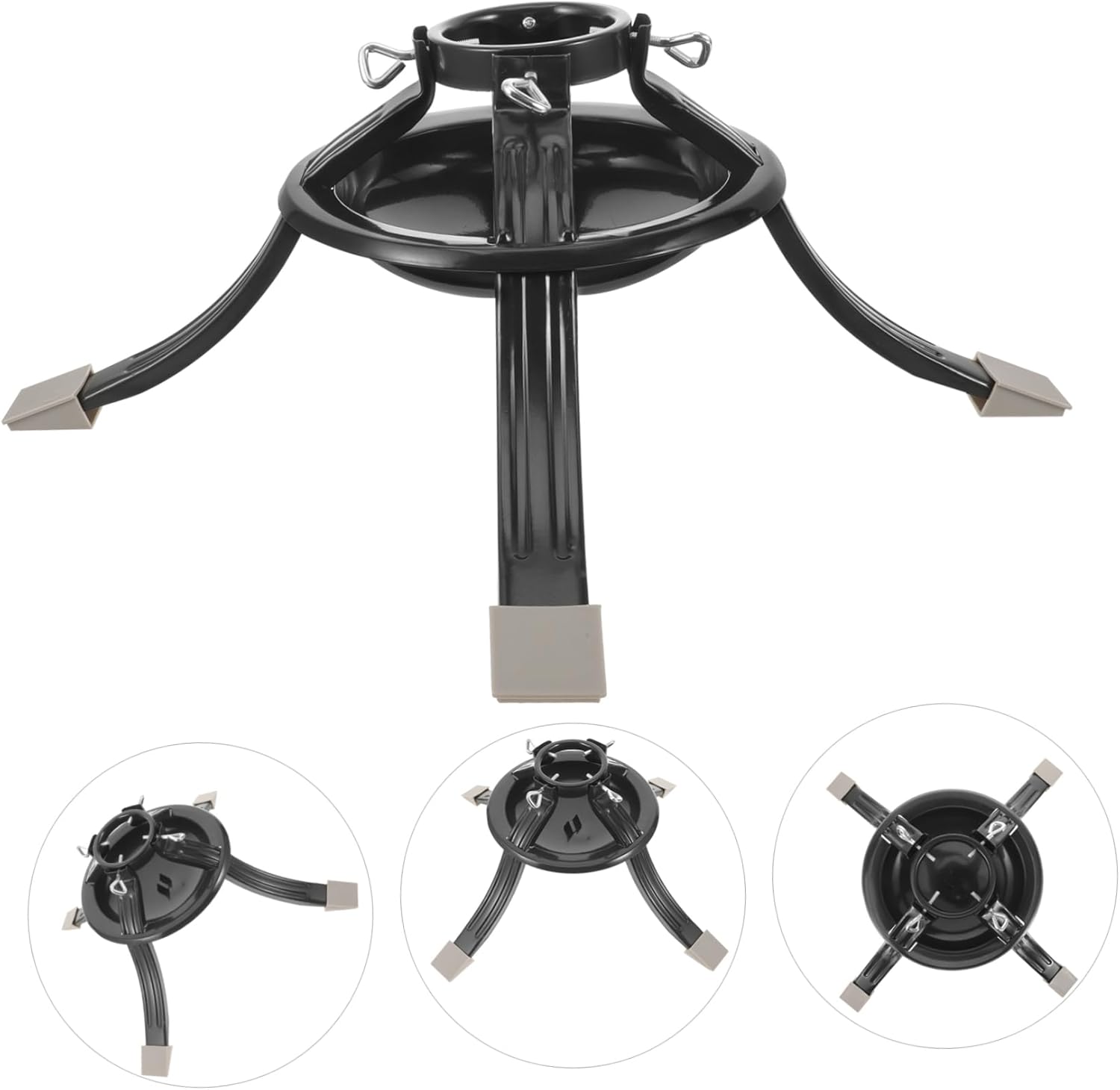 Xmas Tree Base Stand Sturdy Metal Support Rack for Christmas Tree Convenient Detachable Design Construction for Decor