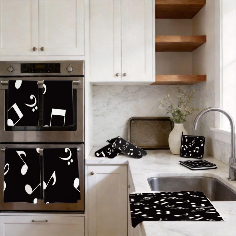 9PCS Note musicali 4 Cucina Decor e Accessori Set