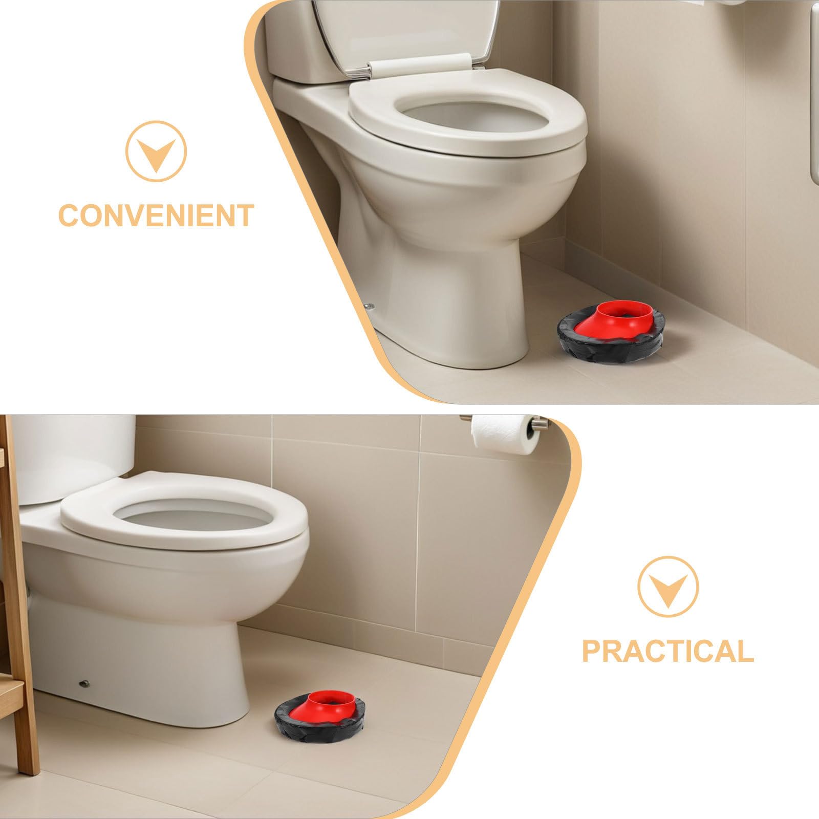Guarnizione Elastica per Wc Flangia Eccentrica, 2 Pezzi