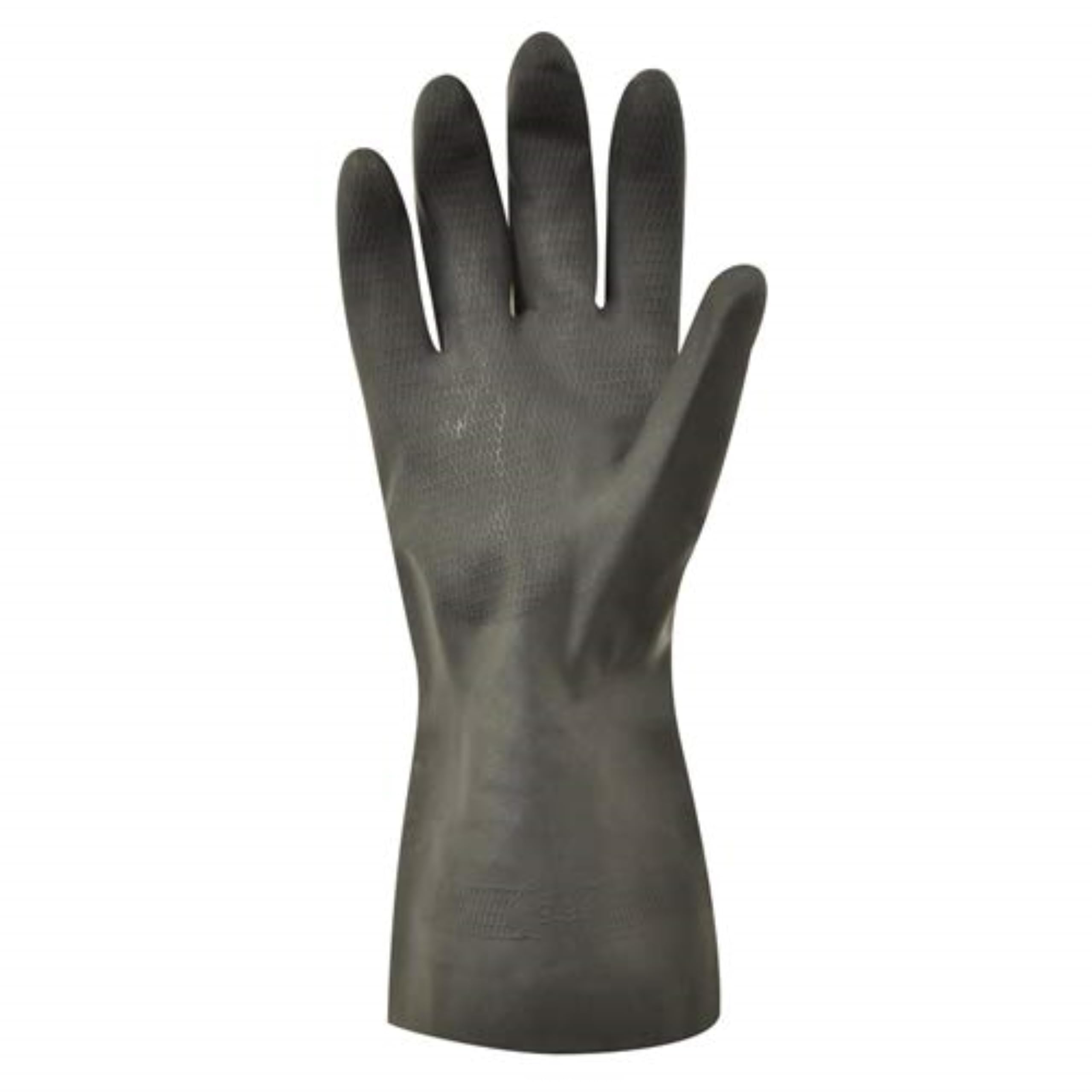 Polyco 517 Maxima Heavy Duty Flock Lined Natural Rubber Gloves - Extra Large / 10-10.5 - 1 Pair, Grey