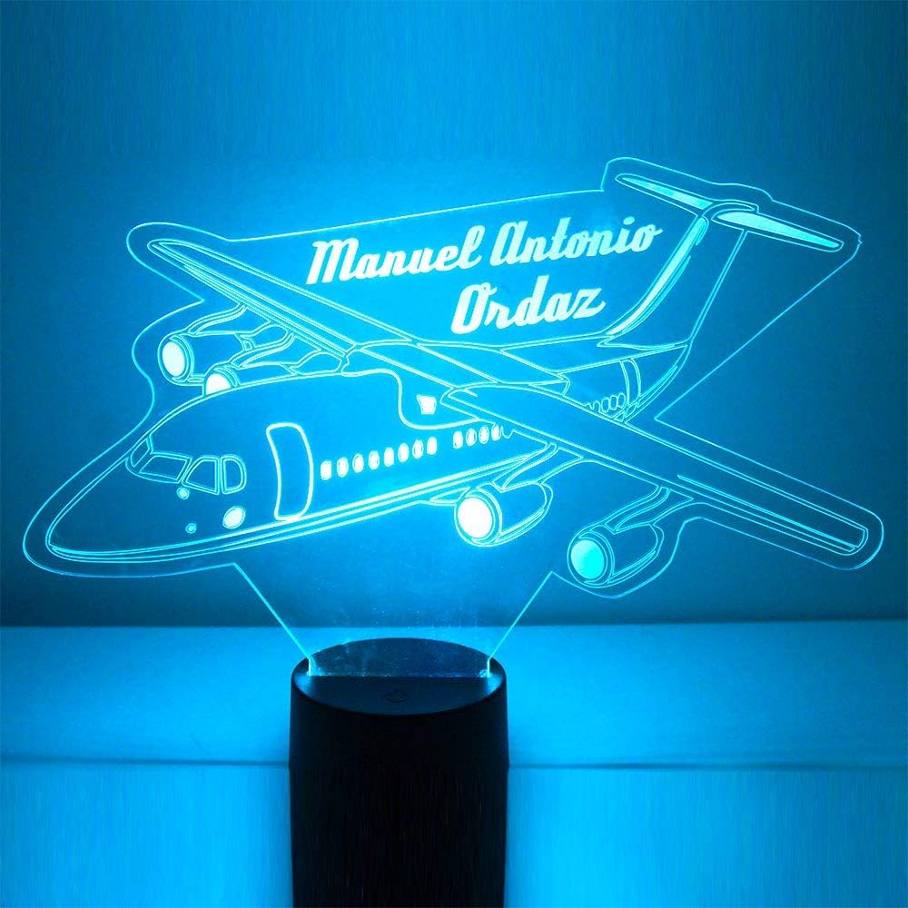 Transportation Custom LED Sign Night Light Lamp with Remote, Light Up Display with Personalized Name or Image, Customized and Made in The USA, Clear Acrylic Design Home Decor with 16 Colors, 4 Modes