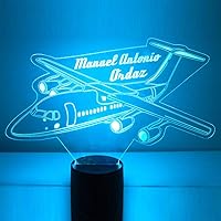 Vista 8 de MMS Vehicles - Lámpara LED de luz nocturna, personalizada con tu nombre o texto, control remoto en 16 colores, 4 modos de luz, lámpara LED de regalo