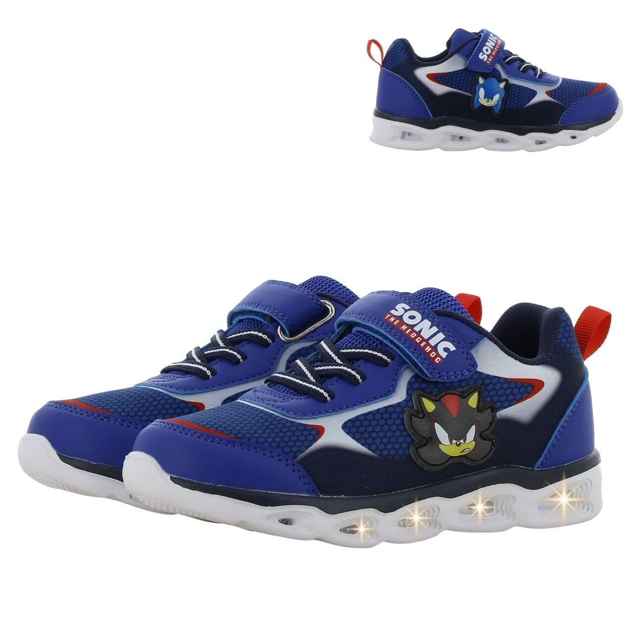 Leomil Sonic Baskets Garçon Lumineuses Chaussure Enfant, Idéal pour l'école et Les Loisirs