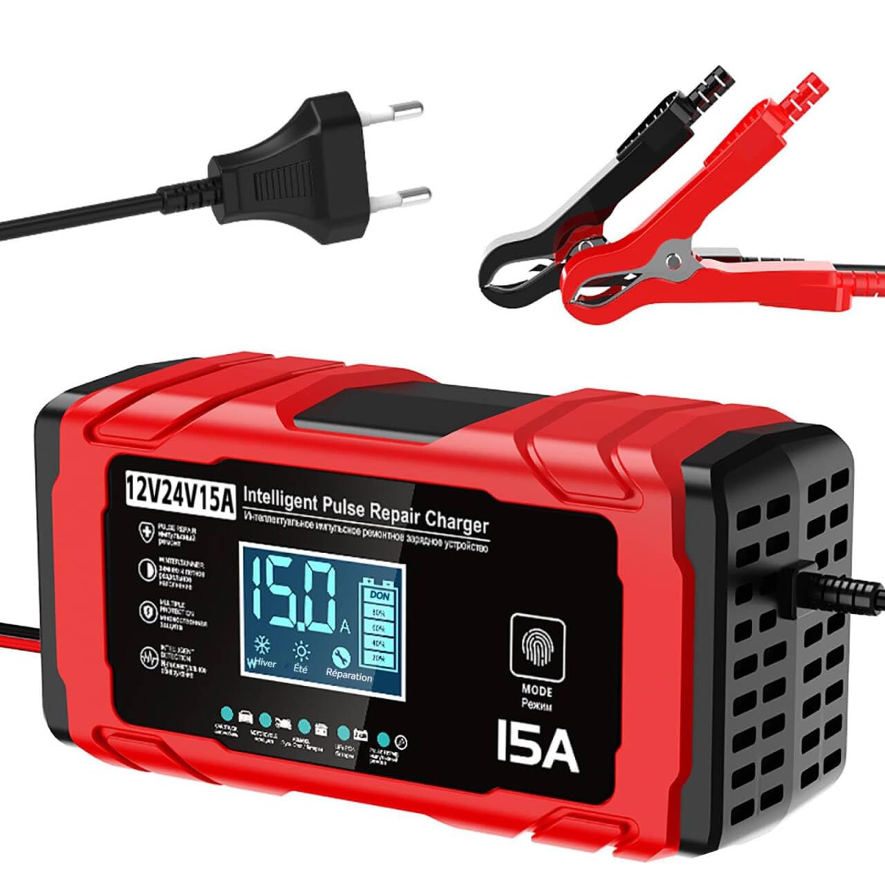 chargeur batterie voiture 12v 24v 15a