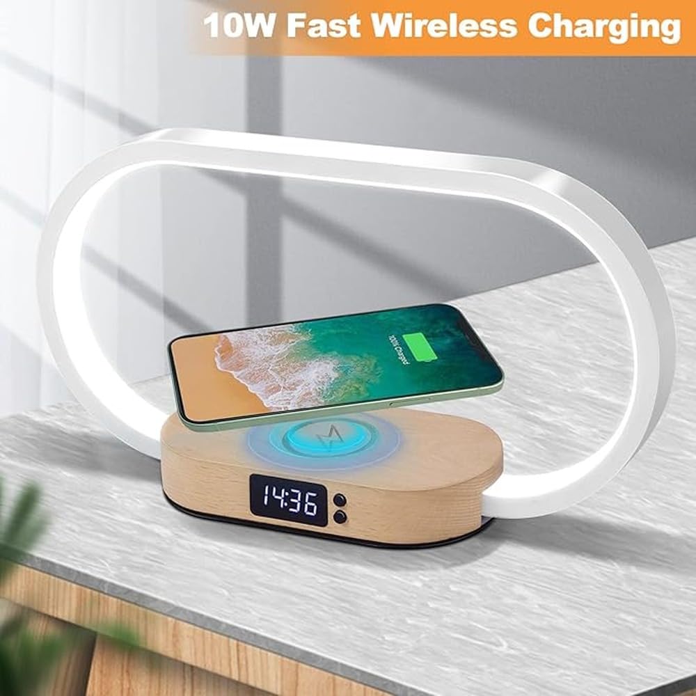 La lampada al tramonto con caricabatterie wireless integrato offre