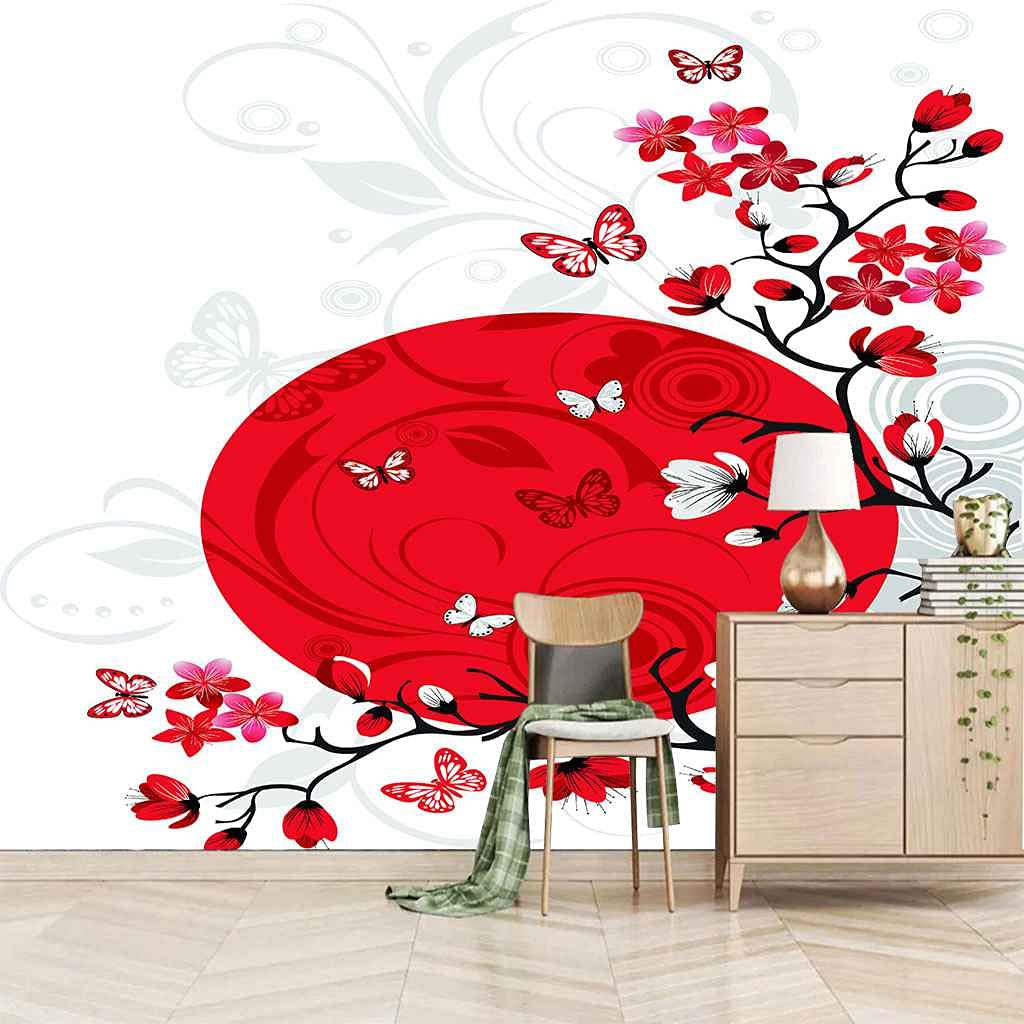 Affiche murale géante papier peint photo 200x140cm fleur 3D
