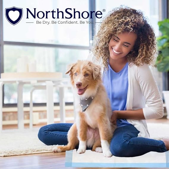 NorthShore Premium Disposable Puppy Pads, Blue, Large, 25 Count