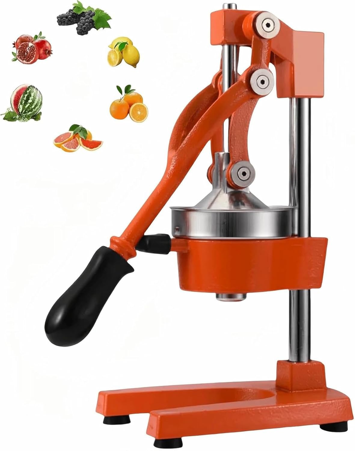 Kitchen Cast Iron Orange Juicer, Manual Citrus Juicer, Large Manual Juicer, Suitable for Orange, Lemon, Lime, Pomegranate Juice, Easy to Clean