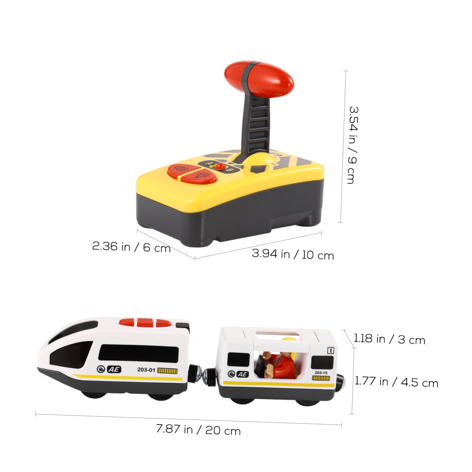 NUOBESTY RC zabawka elektryczna mini pilot zdalnego sterowania dla dzieci, kolejka do zabawy, guzik, pojazd do nauki, zabawka dla chłopców i dziewczynek 1 sztuka