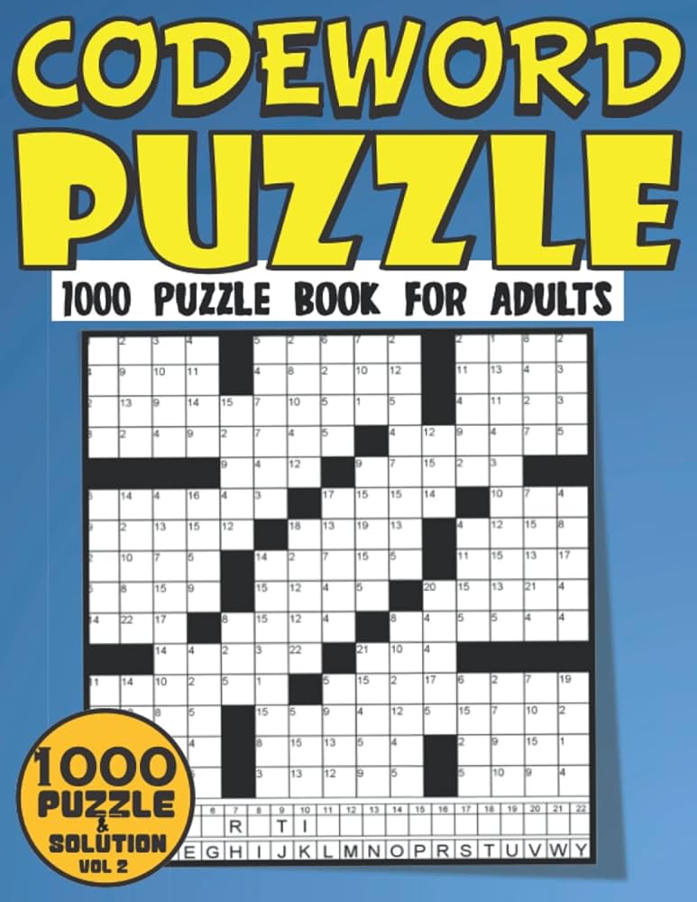 Codeword Puzzle Book For Adults: 1000 Codeword Puzzles For Adults Seniors Elderly And All Codeword Puzzle Books Lovers Large Print Size Puzzles Volume 2 (Codewords Puzzle Book For Adults): Jones, Christiana: 9798438580157: codeword-puzzle-book-for-adults-1000-codeword-puzzles-for-adults-seniors-elderly-and-all-codeword-puzzle-books-lovers-large-print-size-puzzles-volume-2-codewords-puzzle-book-for-adults-jones-christiana-9798438580157