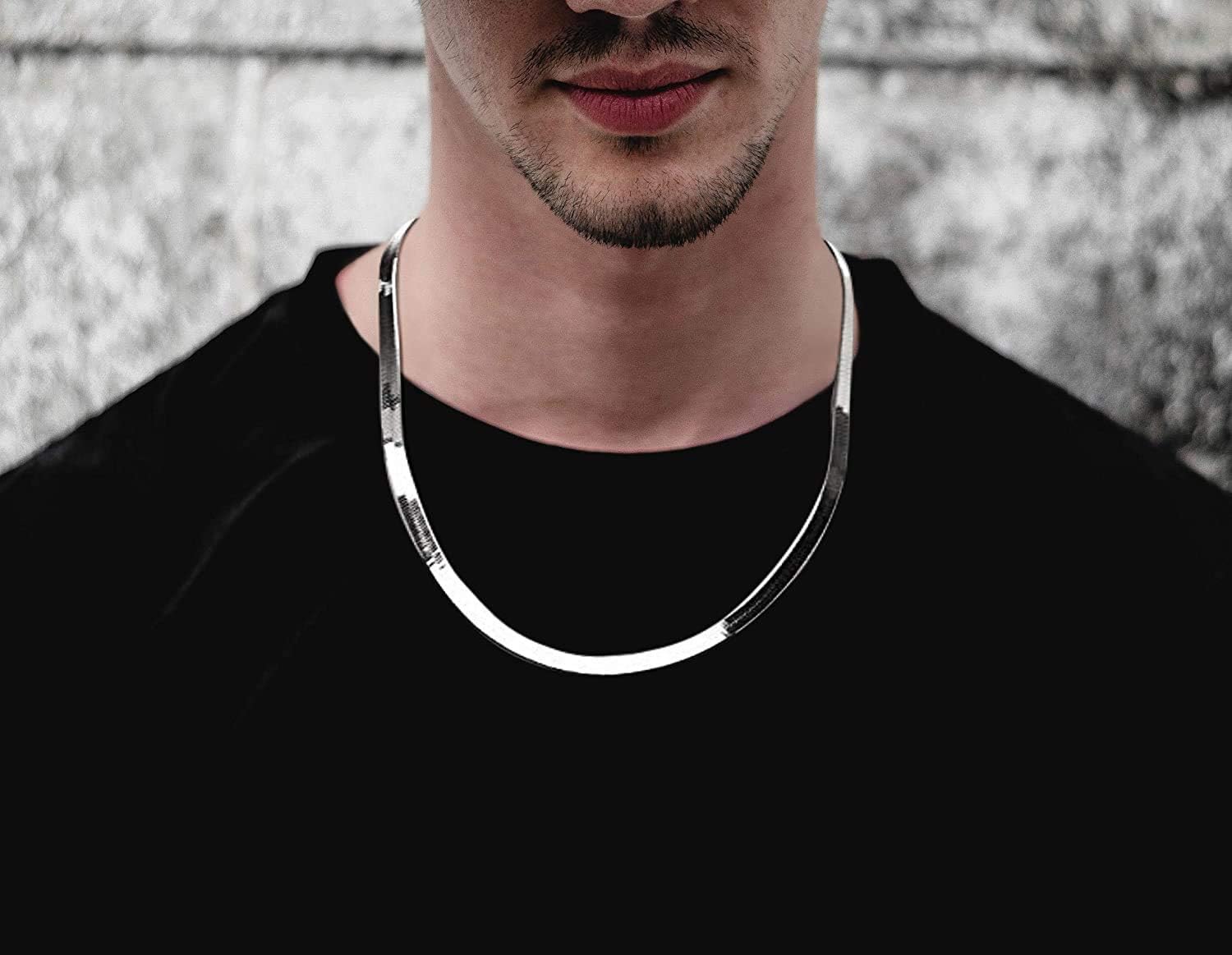 Savlano 925 Sterling Silver 7mm & 8.5mm Herringbone Flat Snake Magic Chain Necklace for Women & Men with a Gift Box - Made in Italy - Image 5