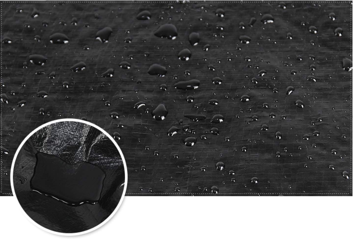 Lona impermeable resistente – Lona de polietileno de 12 mil de grosor, a prueba de rasgaduras, con ojales y bordes reforzados, color negro, 4 x 10 m, ideal para acampar al aire libre y construcción
