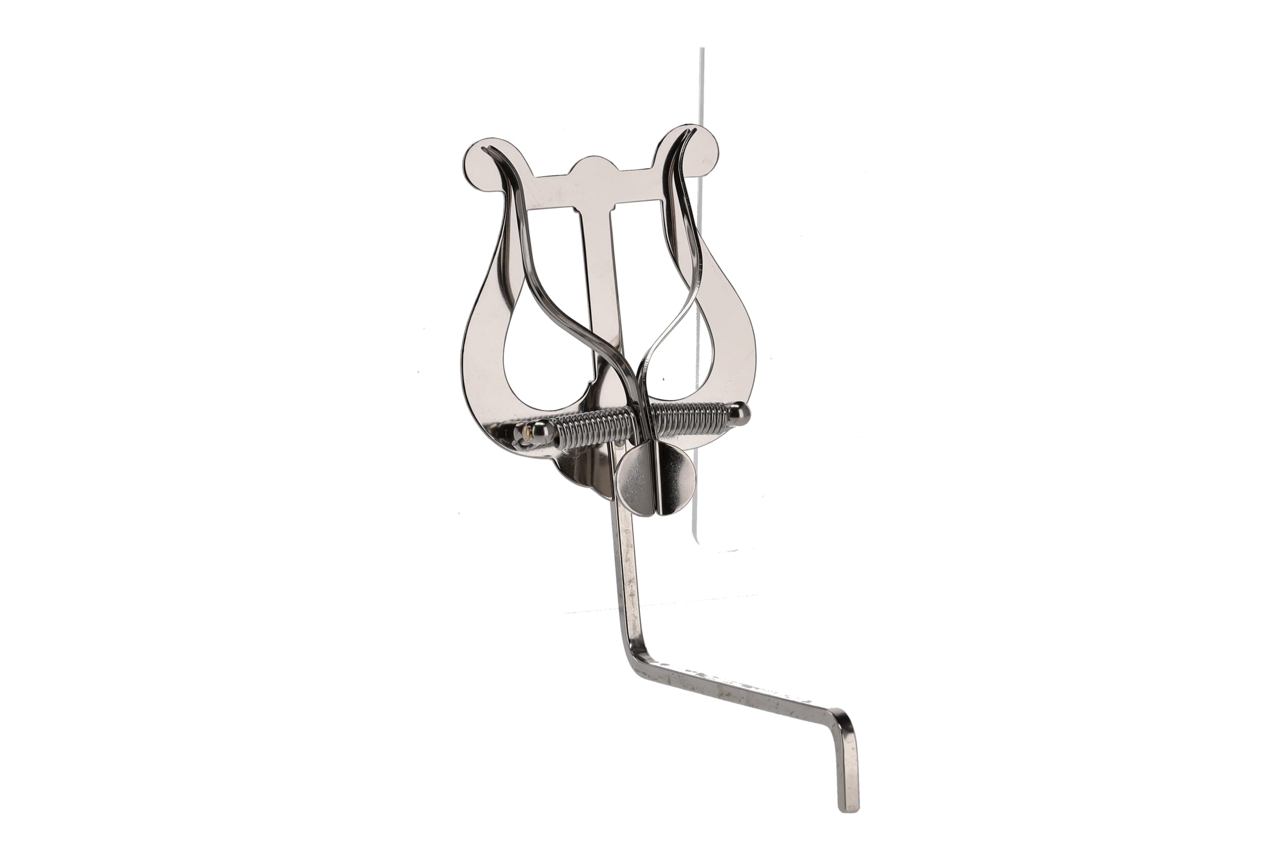 GEWA Marching Music Holder Saxophone - Nickel Plated - Medium Lyra - 2 Pushers